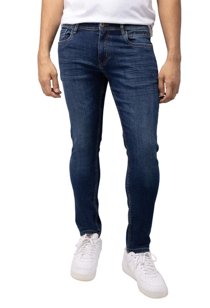 『TEN DENIM XXX 36 BLUE』 XXX Rude Jeans Skinny Men's Size 36x30 Blue Denim Pants Flat Front