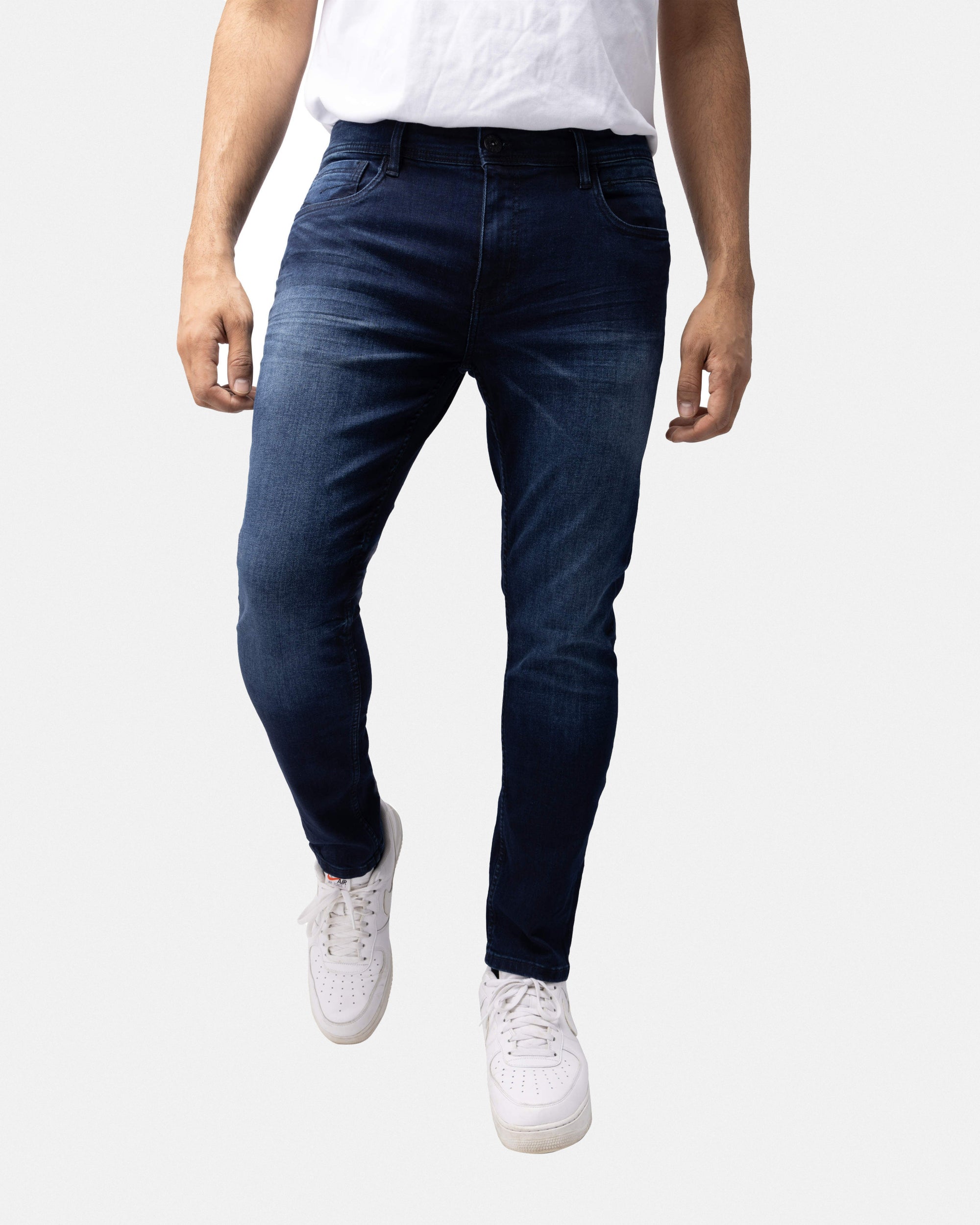 #CMP-93236 Slim Fit Stretch Dark Blue Wash Jeans-thumbmail-4