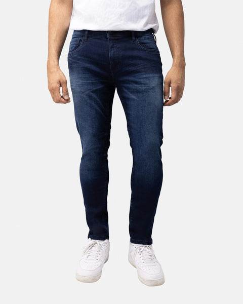 CULTURA AZURE Men's Basic Casual Stretch Washed Denim Jeans Flex