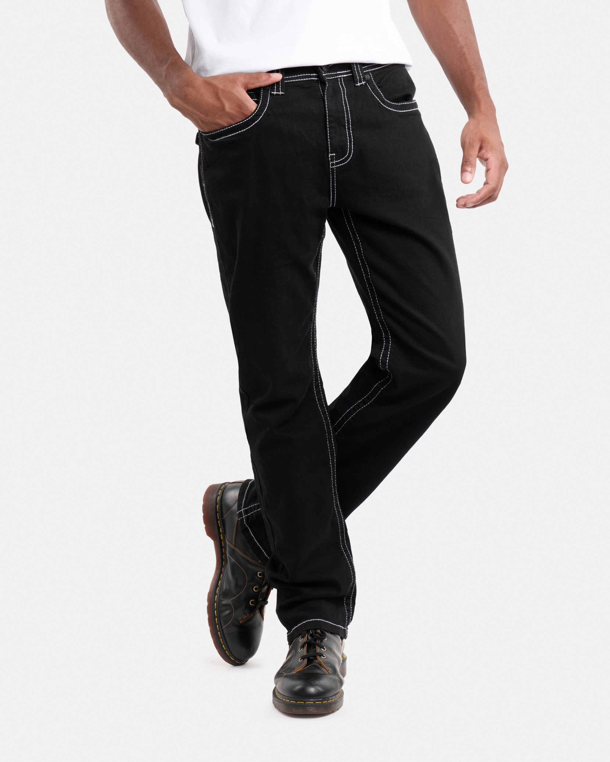 CMP-94333 Saddle Stitch Relaxed Slim Fit Western Jeans – X-RAY JEANS