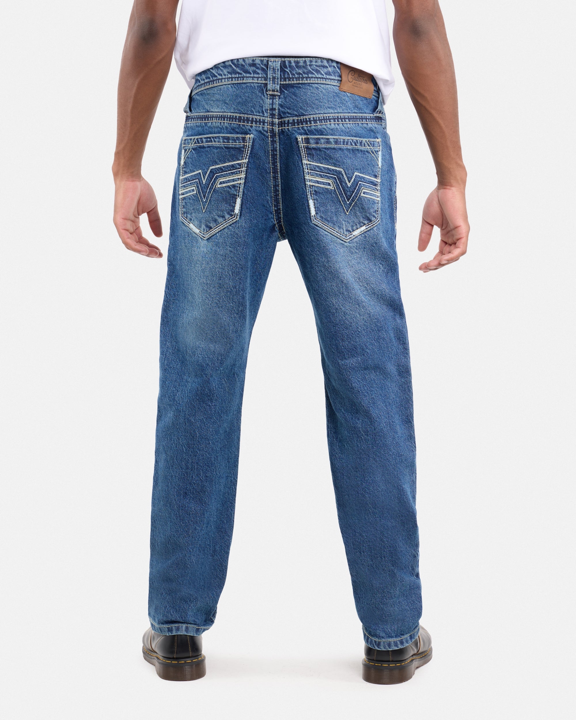 CMP-94333 Saddle Stitch Relaxed Slim Fit Western Jeans – X-RAY JEANS