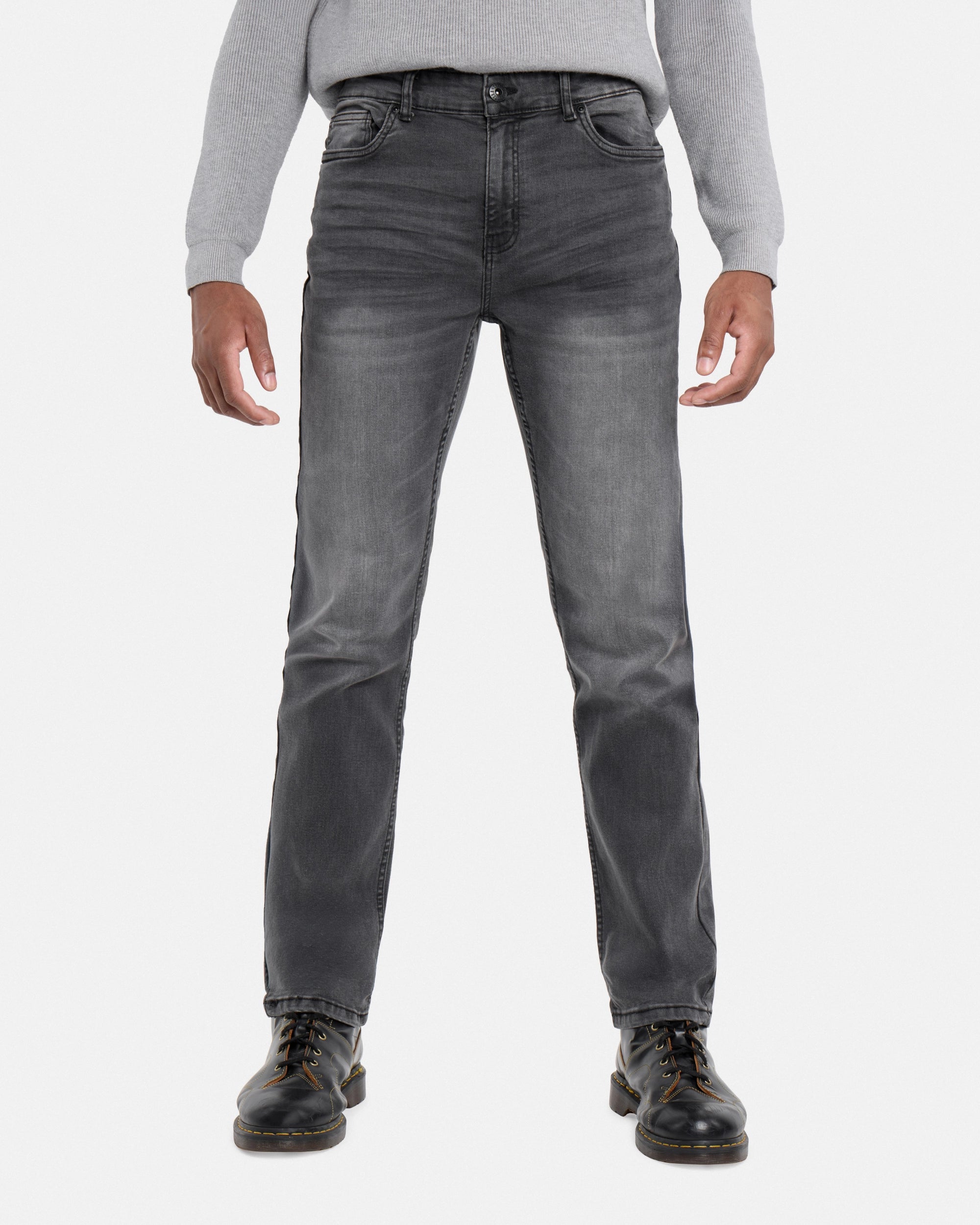 Pieced Pockets Slim Fit Jeans