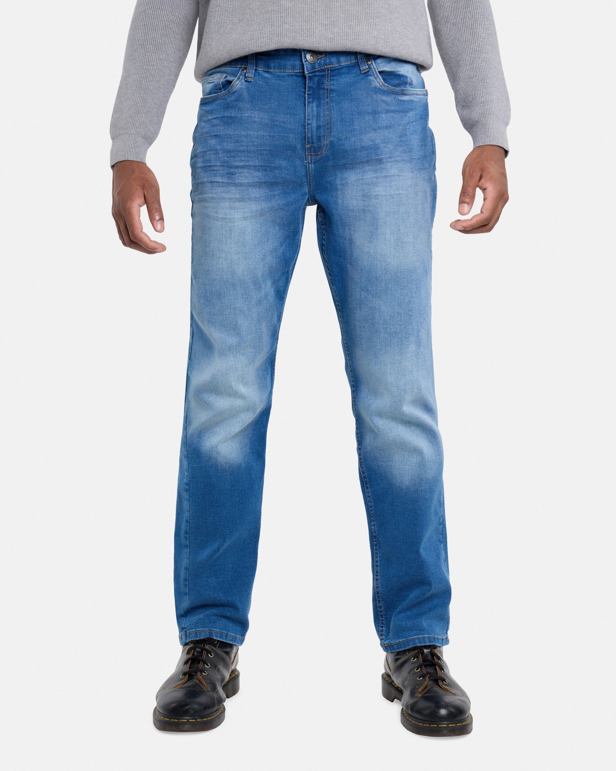 #CMP-94438 Pieced Pockets Design Slim Fit Jeans