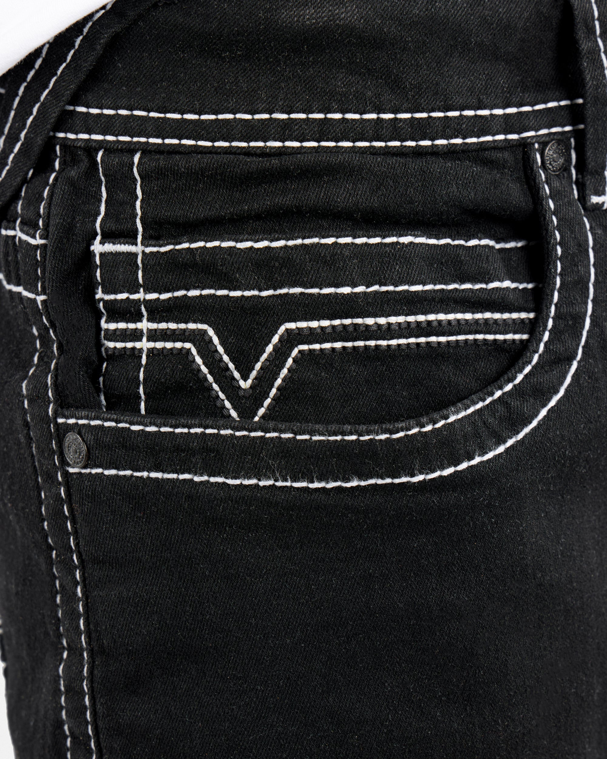 #CMP-94470 Relaxed Slim Fit Saddle Stitch Flap Pocket Western Jeans-thumbmail-7