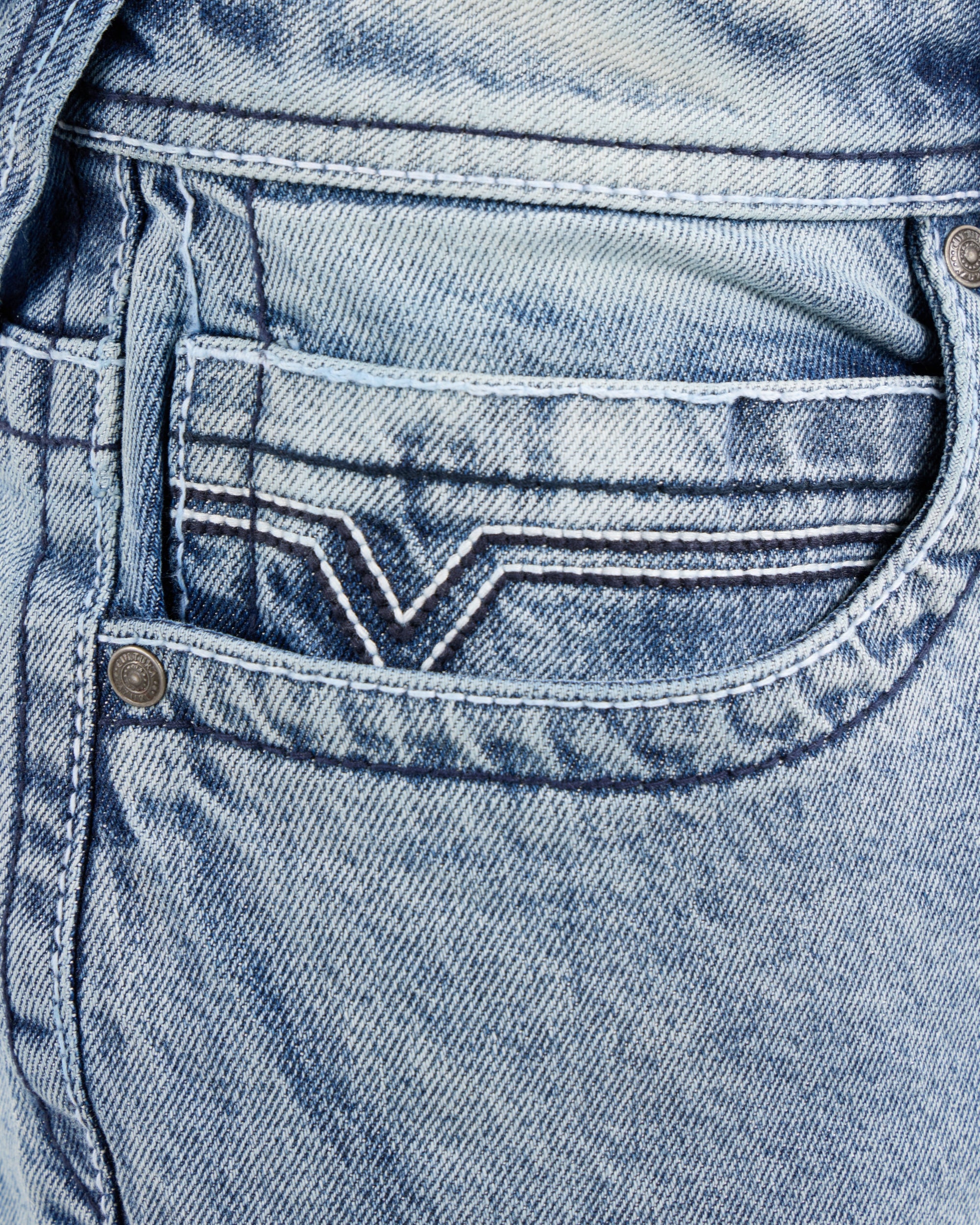 #CMP-94470 Relaxed Slim Fit Saddle Stitch Flap Pocket Western Jeans-thumbmail-15