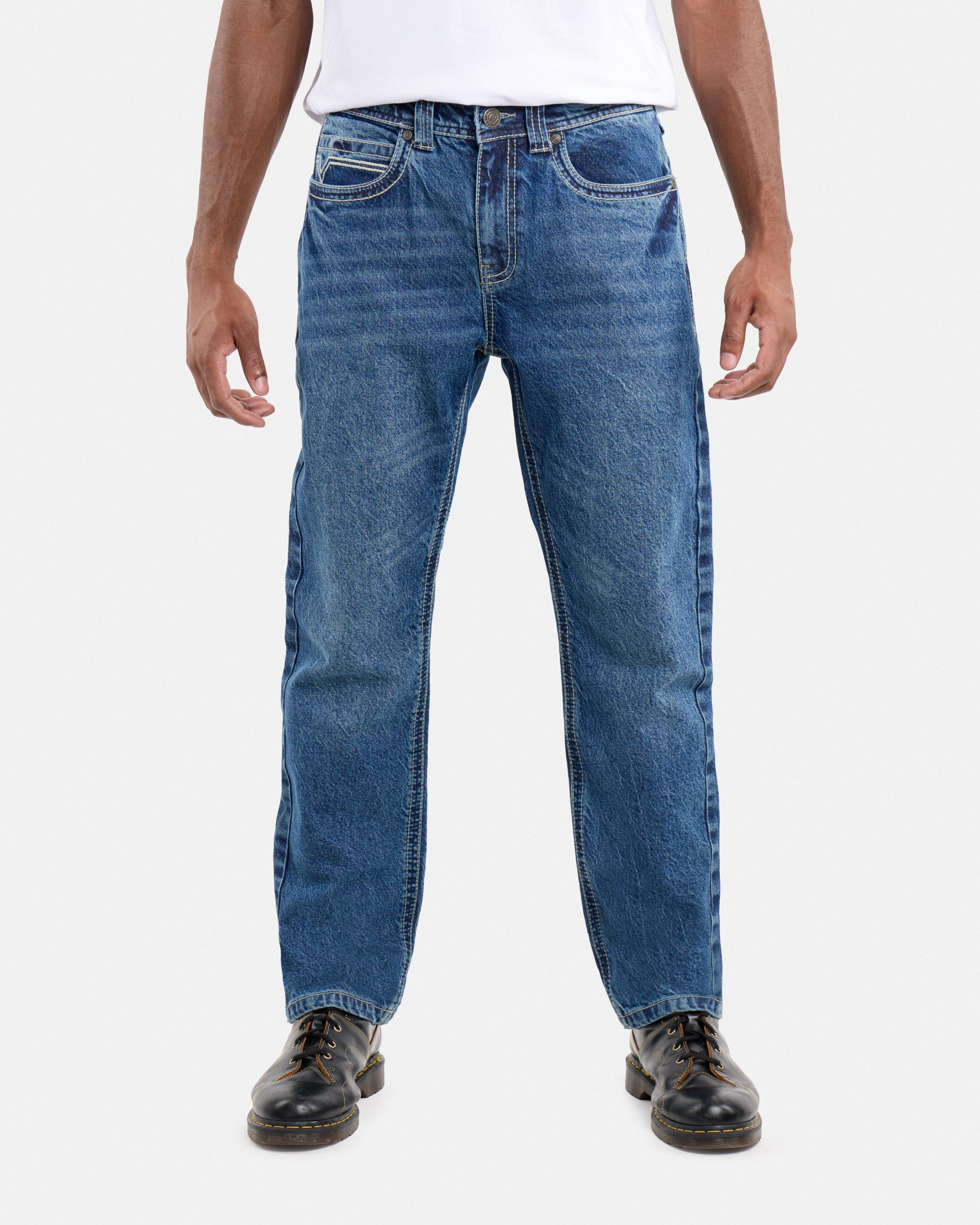 #CMP-94470 Relaxed Slim Fit Saddle Stitch Flap Pocket Western Jeans-thumbmail-17