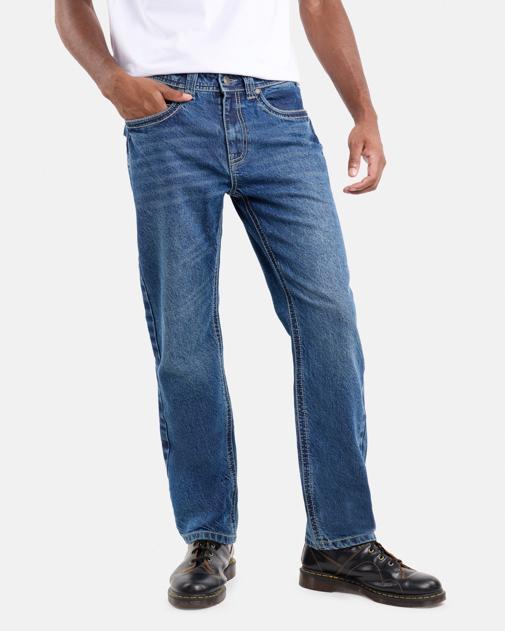 #CMP-94470 Relaxed Slim Fit Saddle Stitch Flap Pocket Western Jeans-thumbmail-21