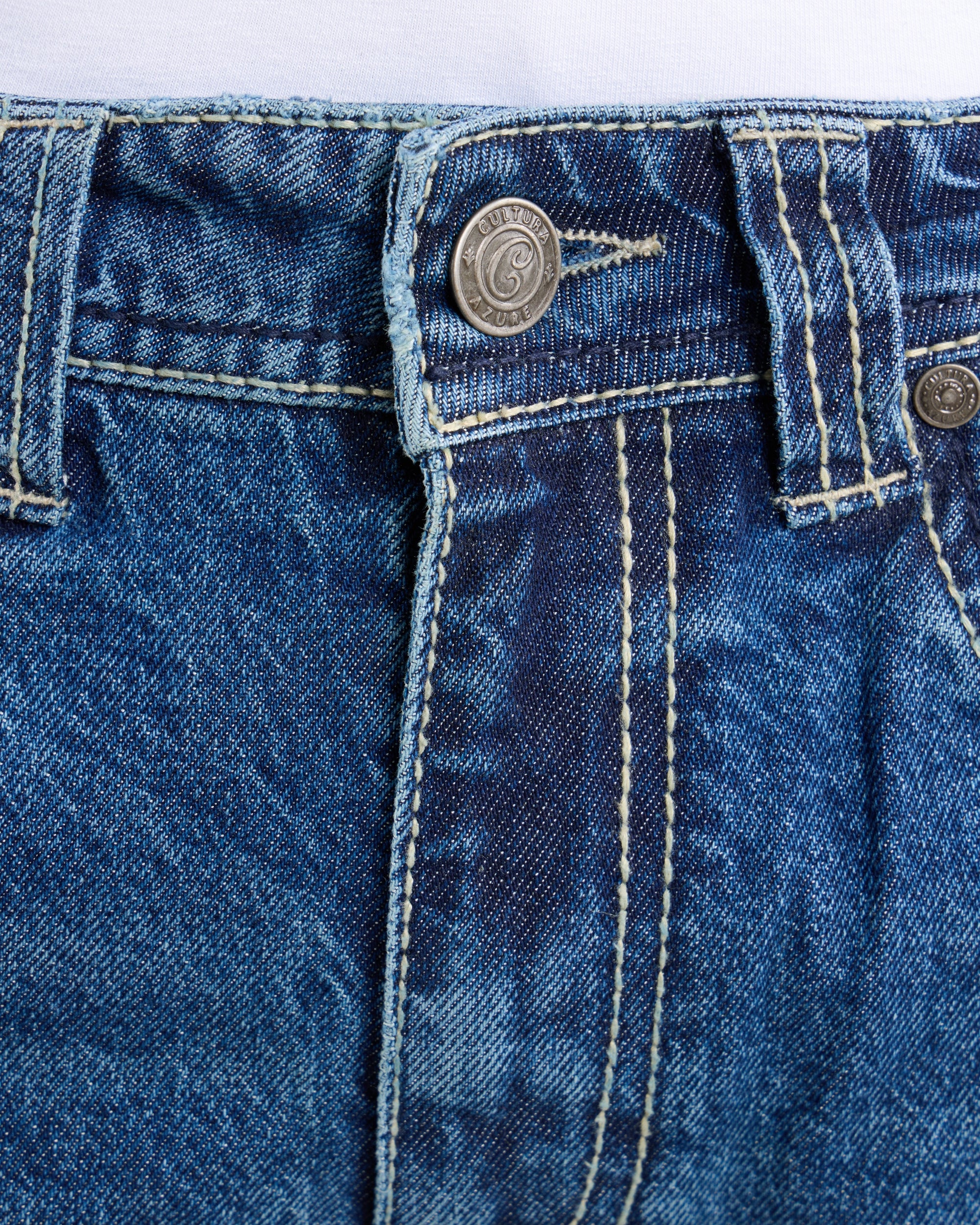 #CMP-94470 Relaxed Slim Fit Saddle Stitch Flap Pocket Western Jeans-thumbmail-22