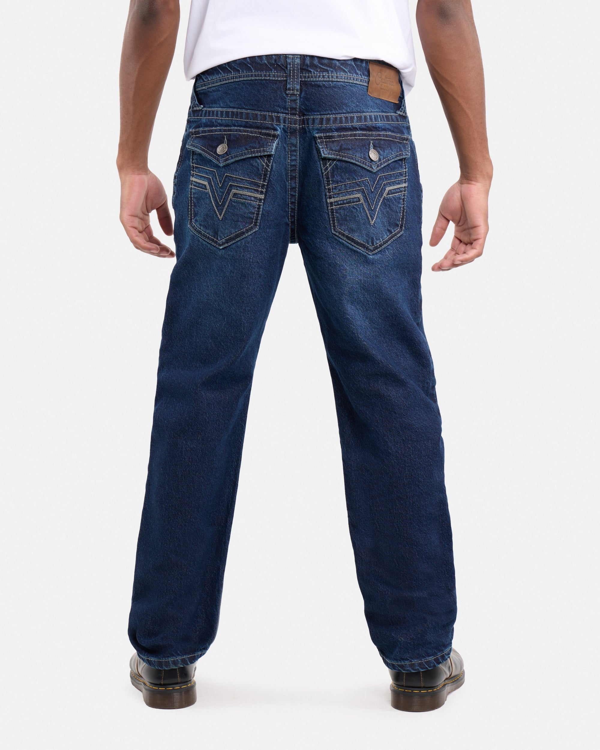 #CMP-94470 Relaxed Slim Fit Saddle Stitch Flap Pocket Western Jeans-thumbmail-26