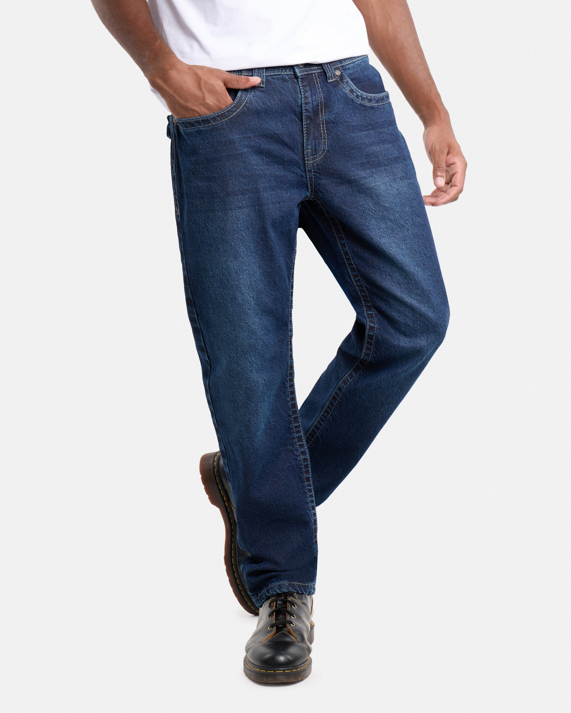 #CMP-94470 Relaxed Slim Fit Saddle Stitch Flap Pocket Western Jeans-thumbmail-28