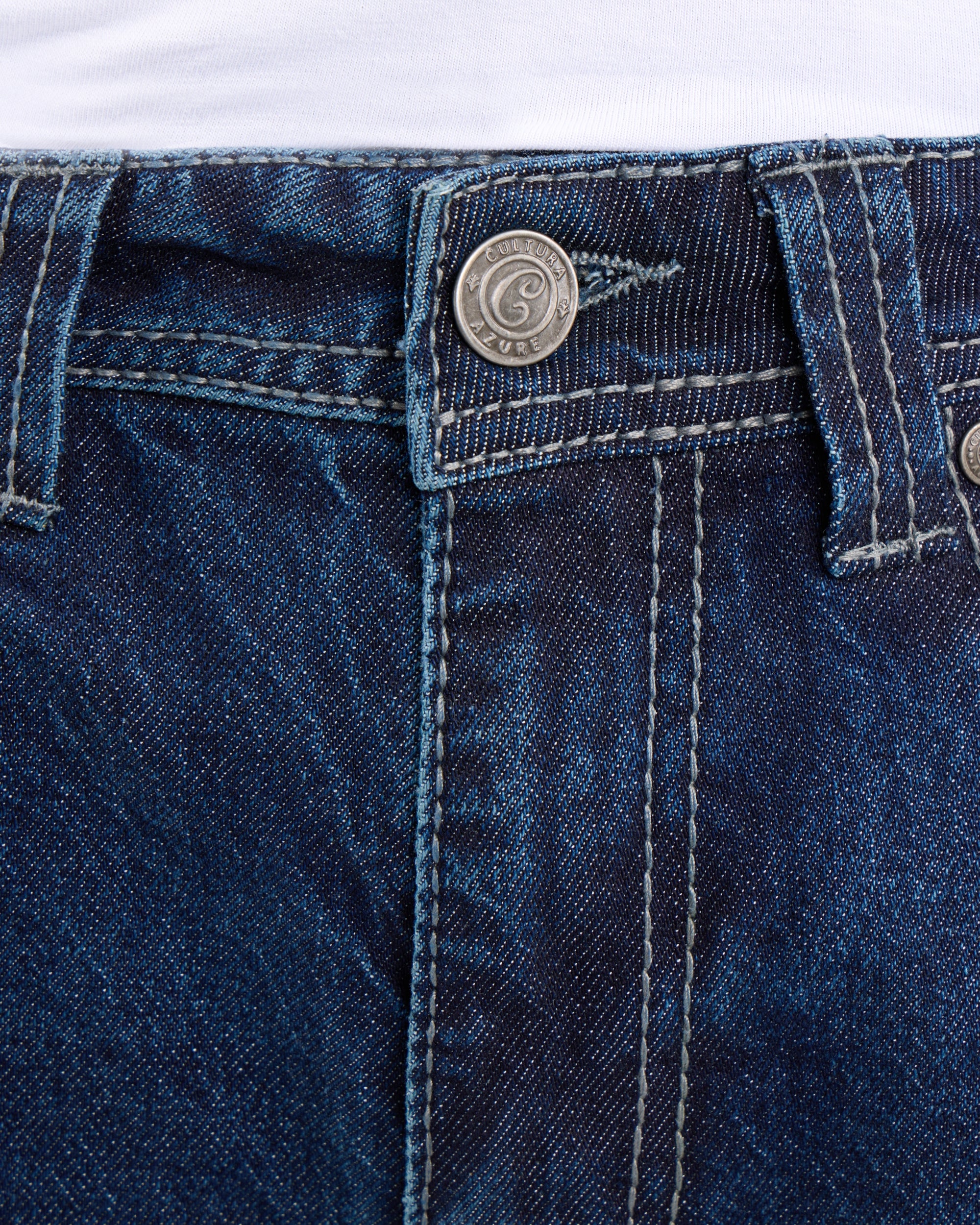 #CMP-94470 Relaxed Slim Fit Saddle Stitch Flap Pocket Western Jeans-thumbmail-30