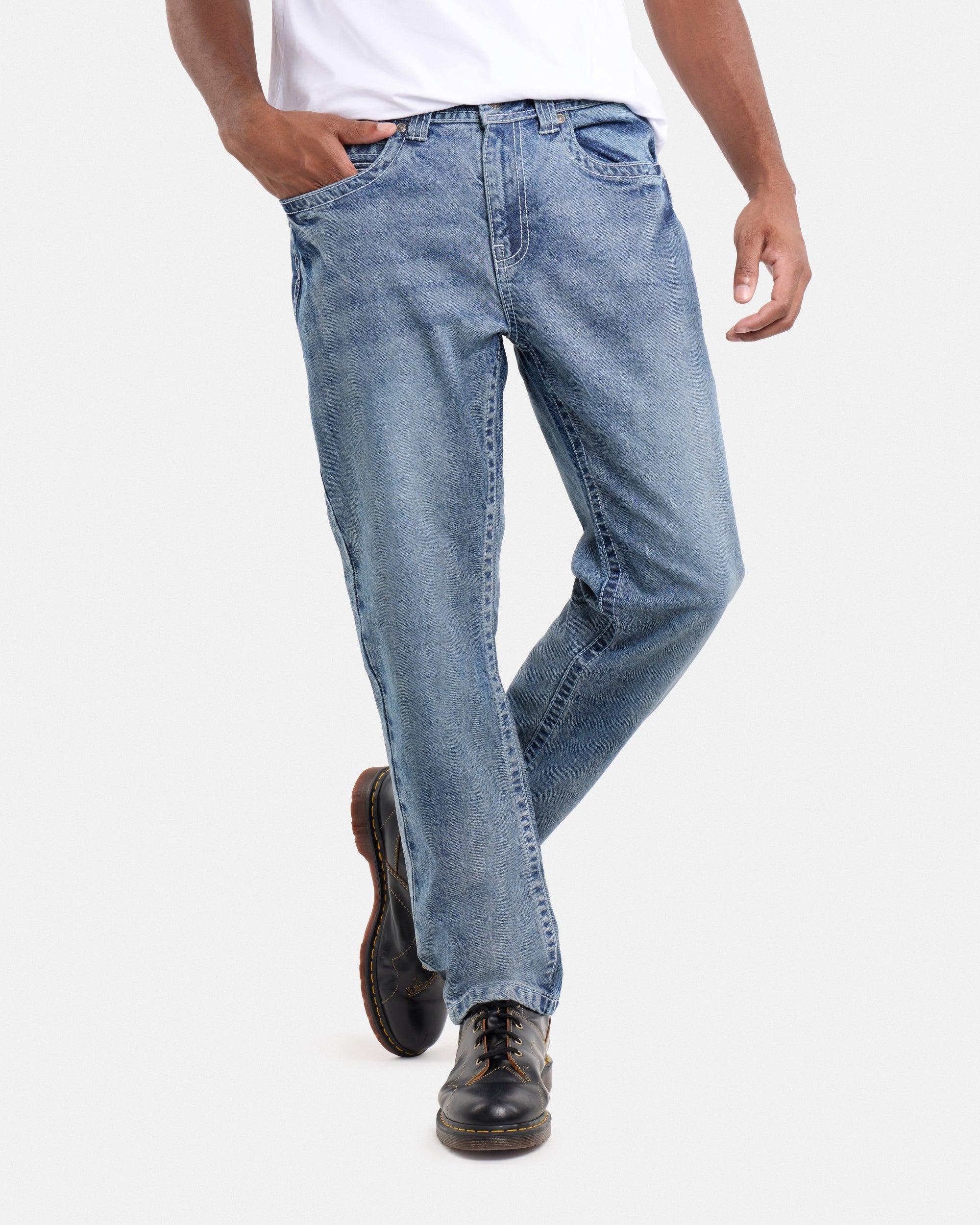 #CMP-94470 Relaxed Slim Fit Saddle Stitch Flap Pocket Western Jeans-thumbmail-36