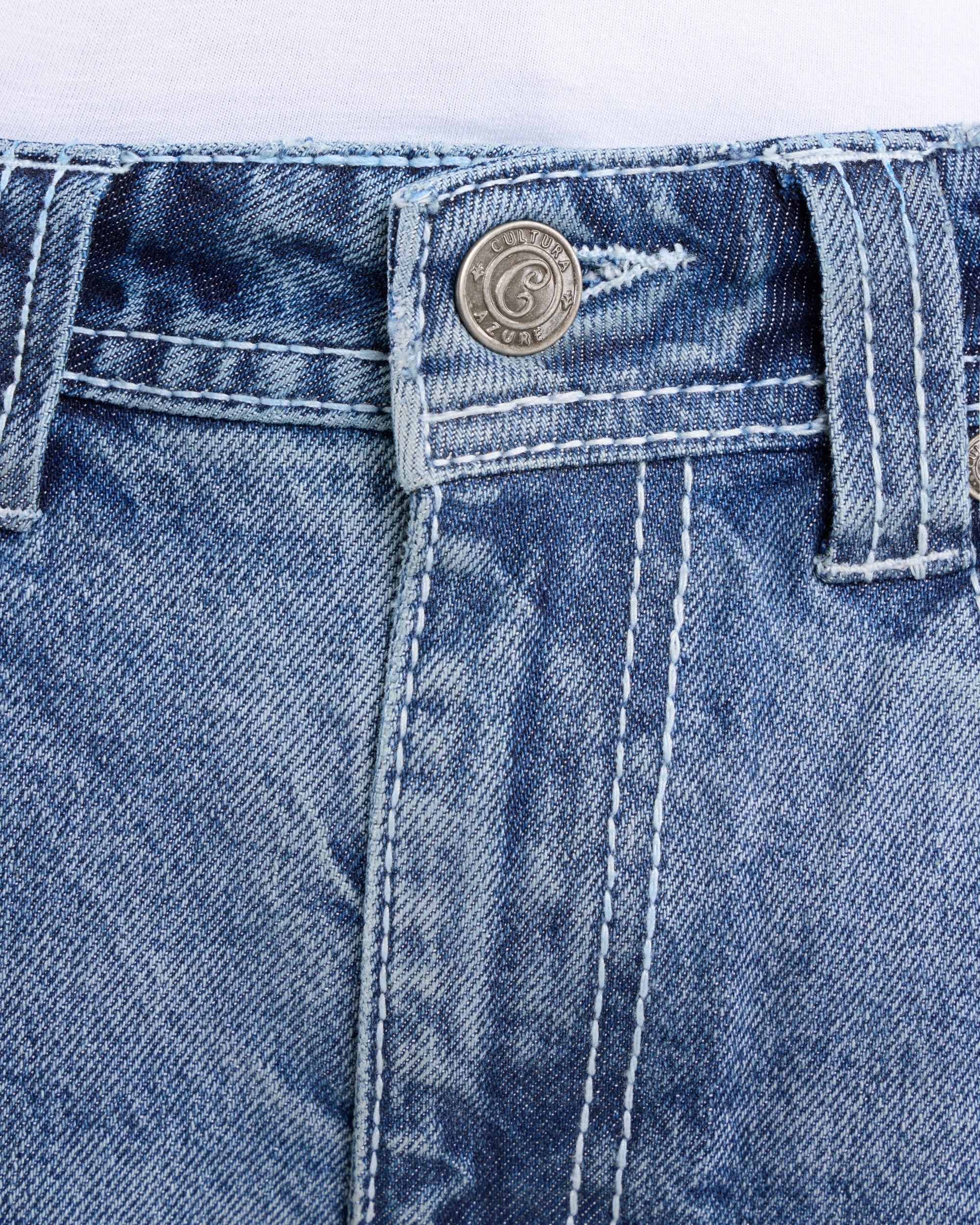 #CMP-94470 Relaxed Slim Fit Saddle Stitch Flap Pocket Western Jeans-thumbmail-38
