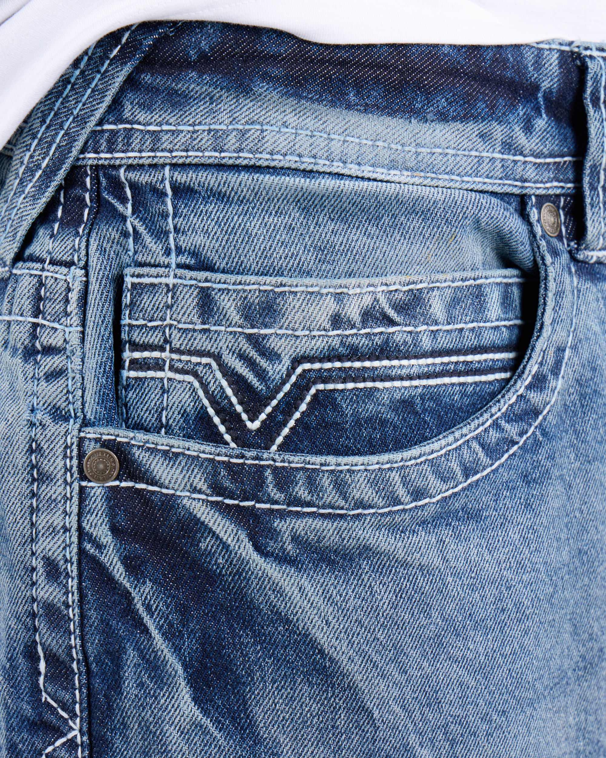 #CMP-94470 Relaxed Slim Fit Saddle Stitch Flap Pocket Western Jeans-thumbmail-39