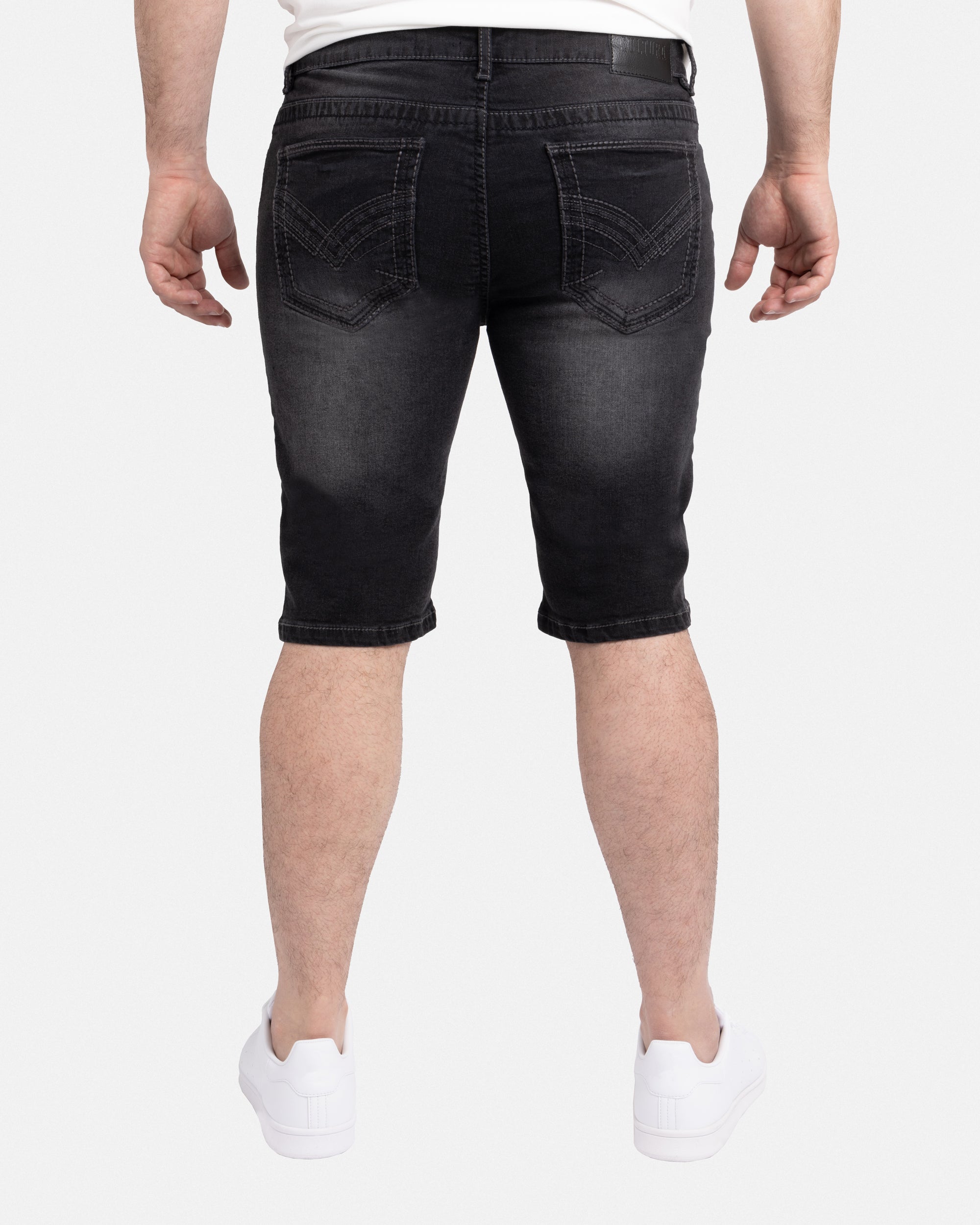 #CMS-91008 Saddle Stitch Denim Shorts