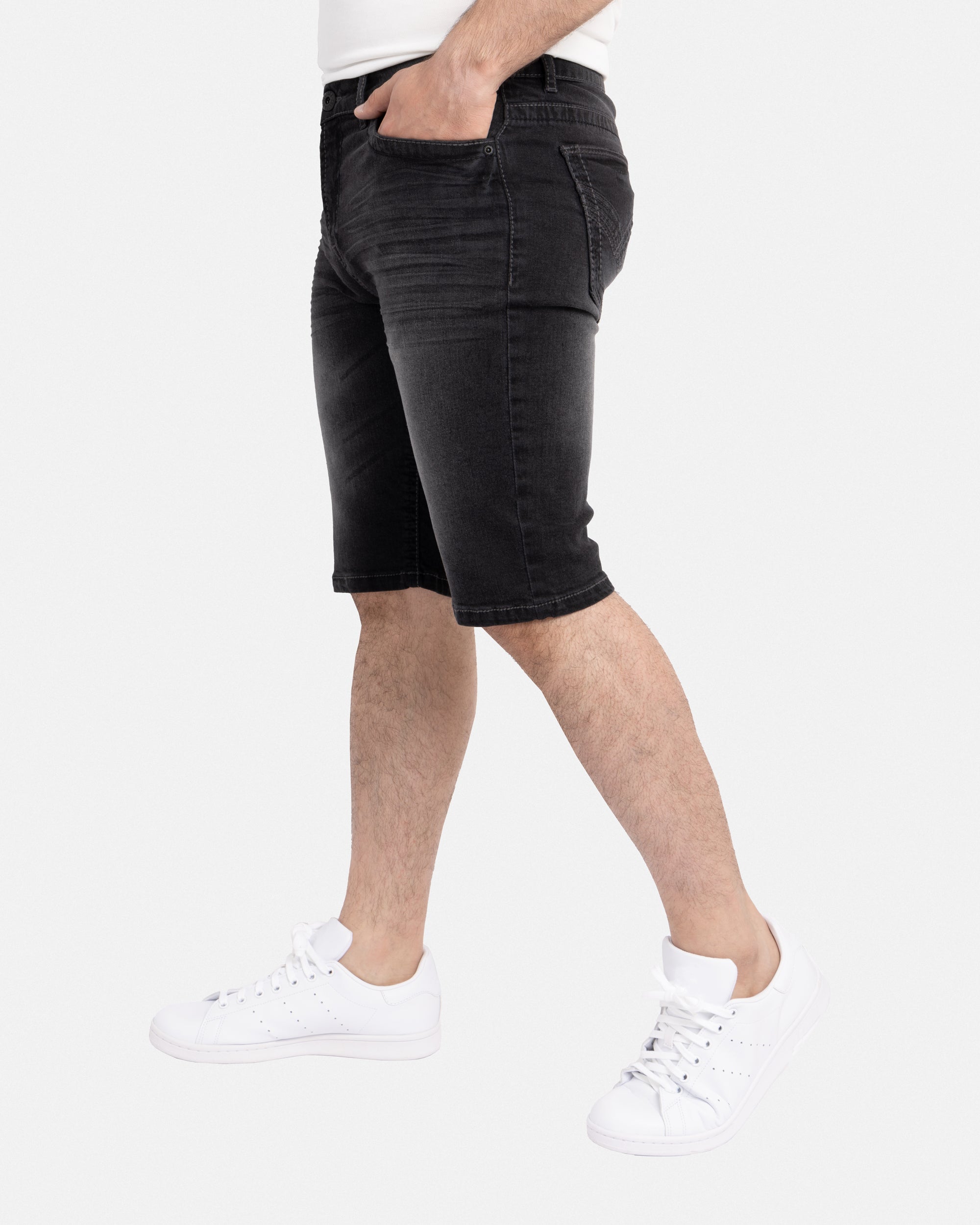 #CMS-91008 Saddle Stitch Denim Shorts-thumbmail-4