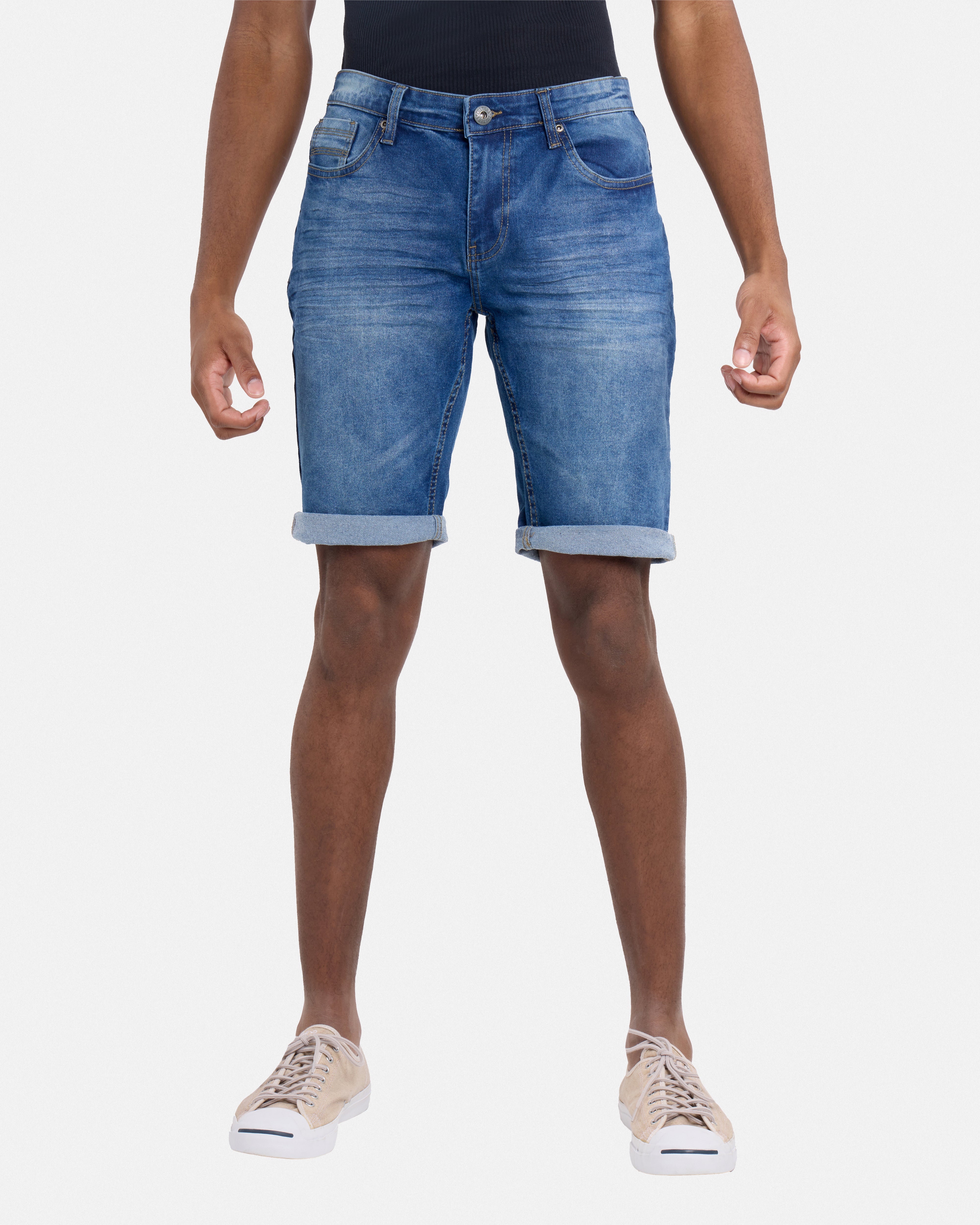Men's Roll Up Denim Shorts