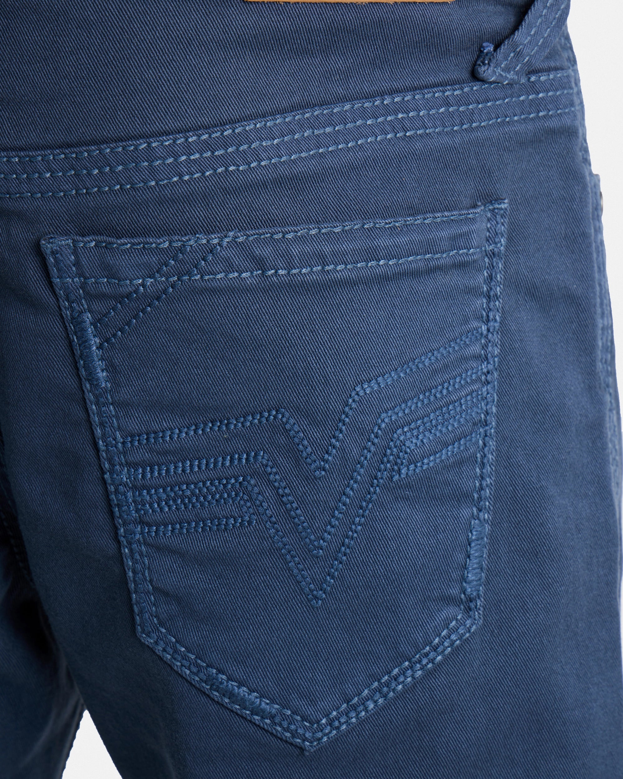 #CUDJM9100739 Saddle Stitch Relaxed Fit Western Color Jeans-thumbmail-8