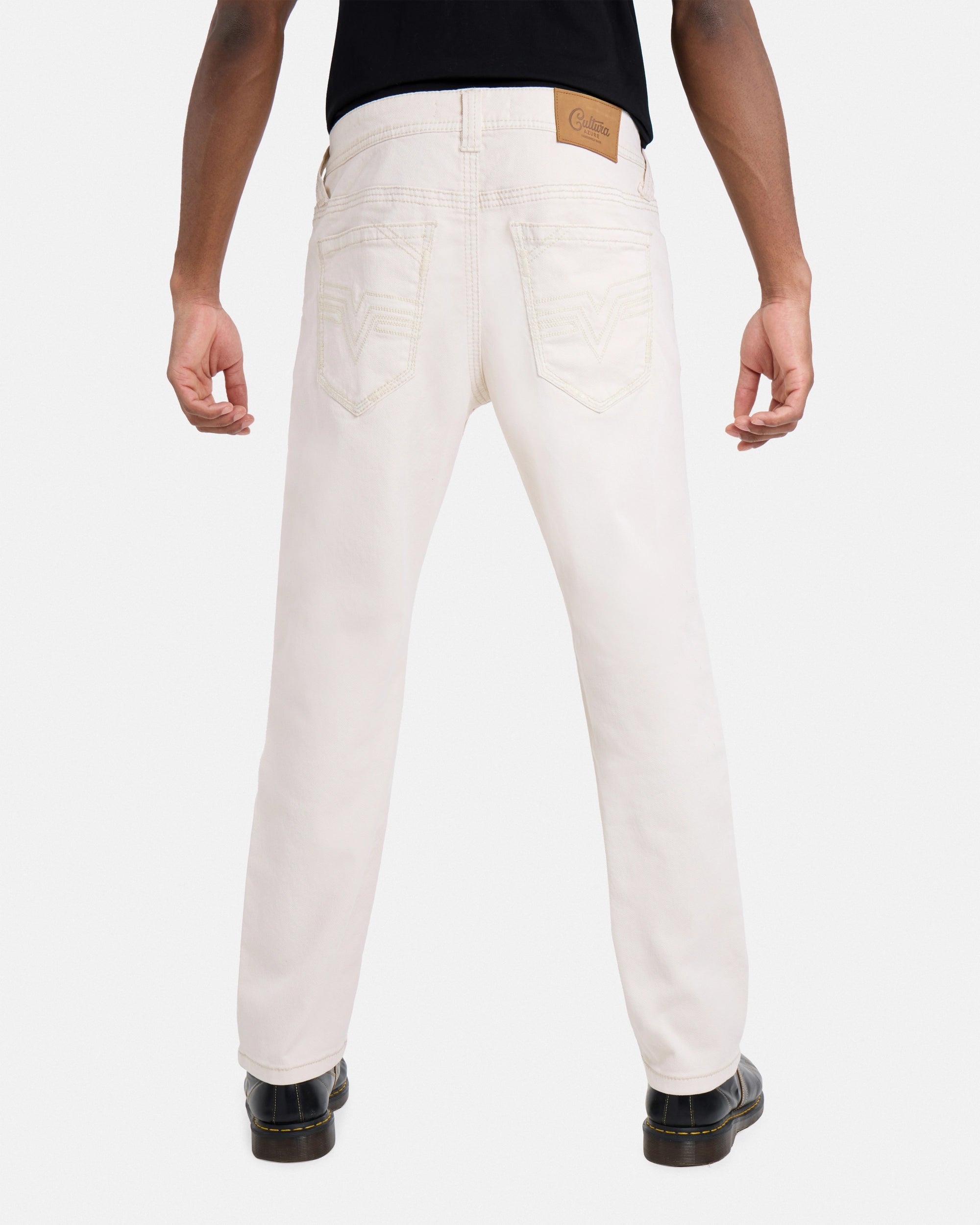 #CUDJM9100739 Saddle Stitch Relaxed Fit Western Color Jeans-thumbmail-10