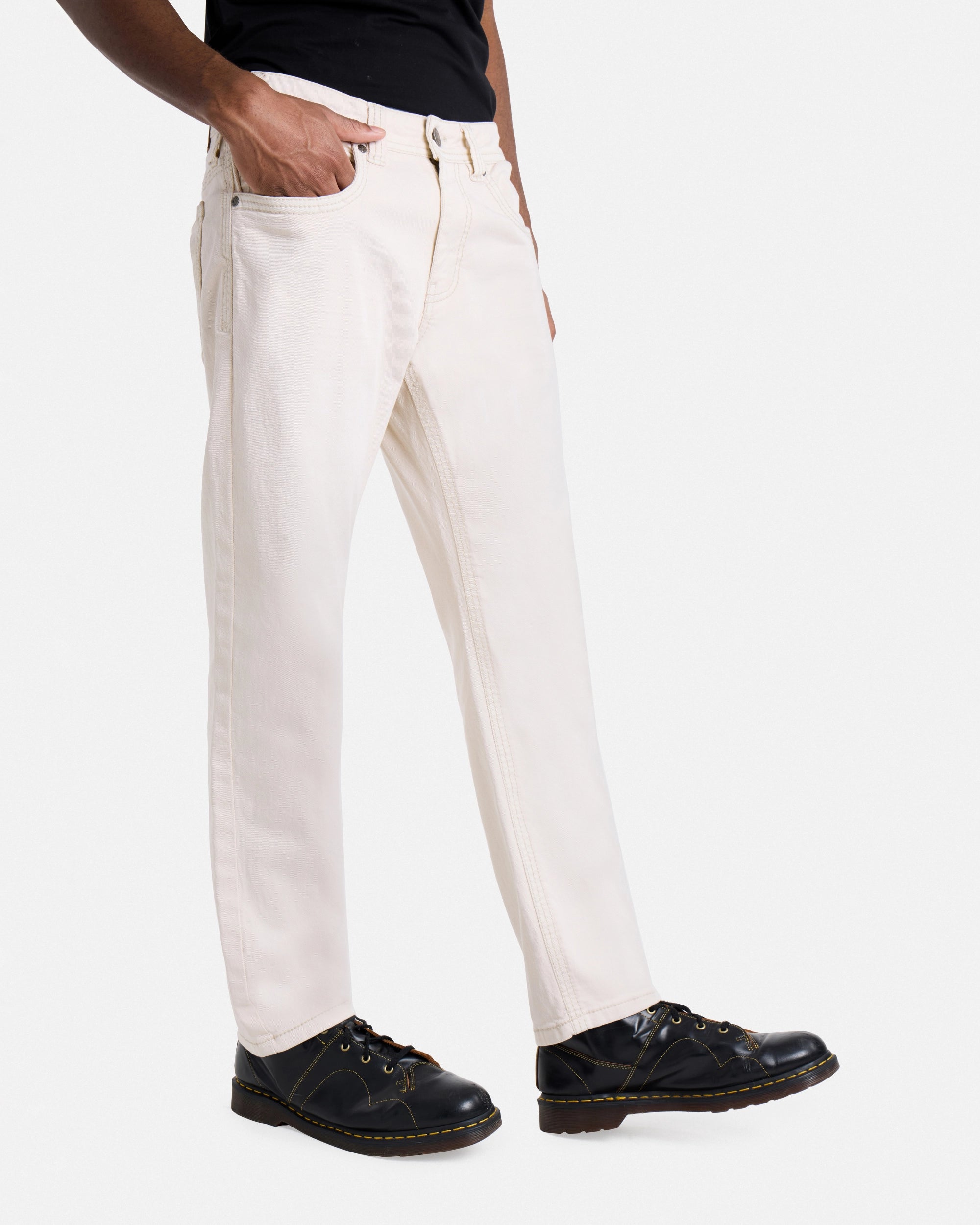 #CUDJM9100739 Saddle Stitch Relaxed Fit Western Color Jeans-thumbmail-11