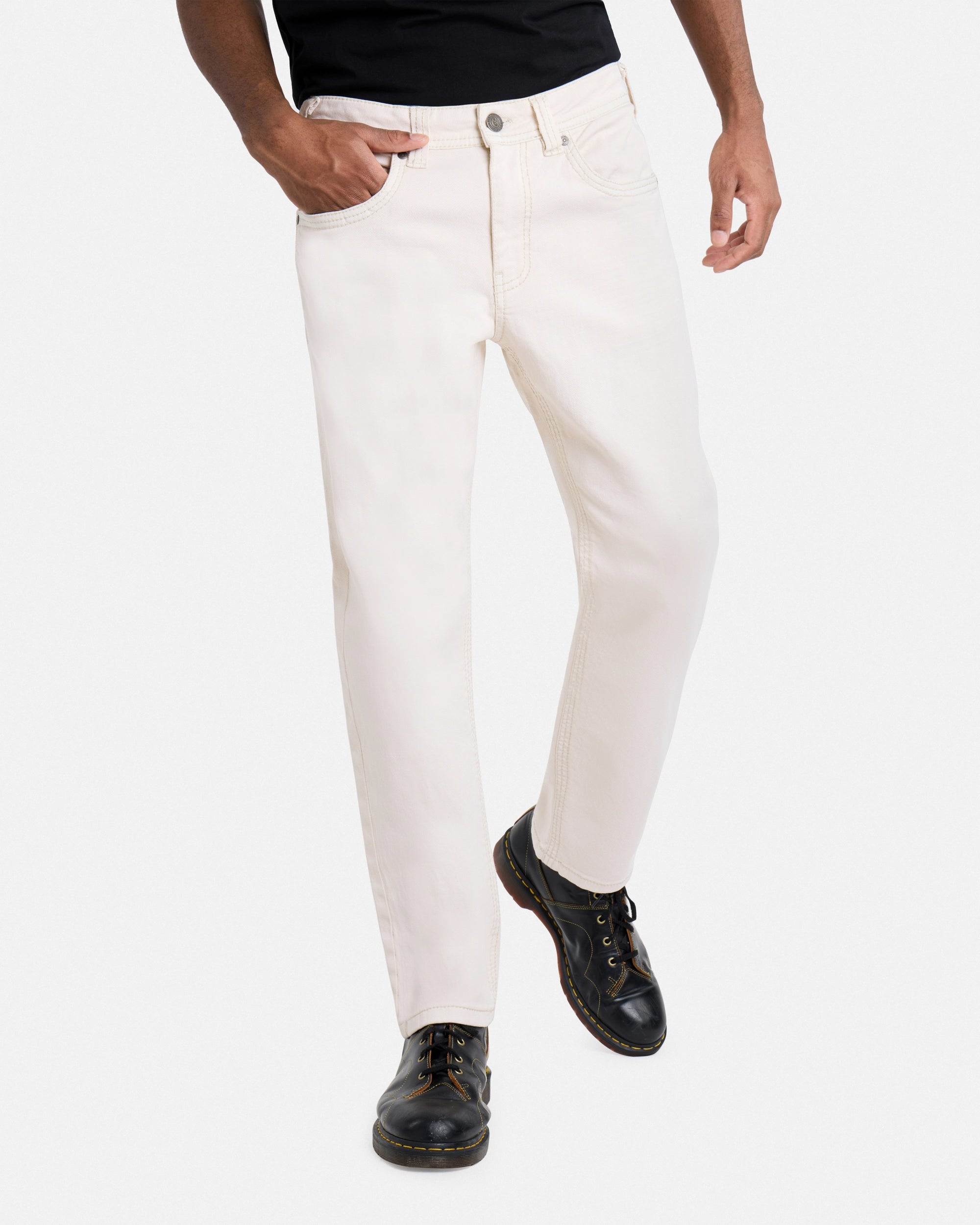 #CUDJM9100739 Saddle Stitch Relaxed Fit Western Color Jeans-thumbmail-12