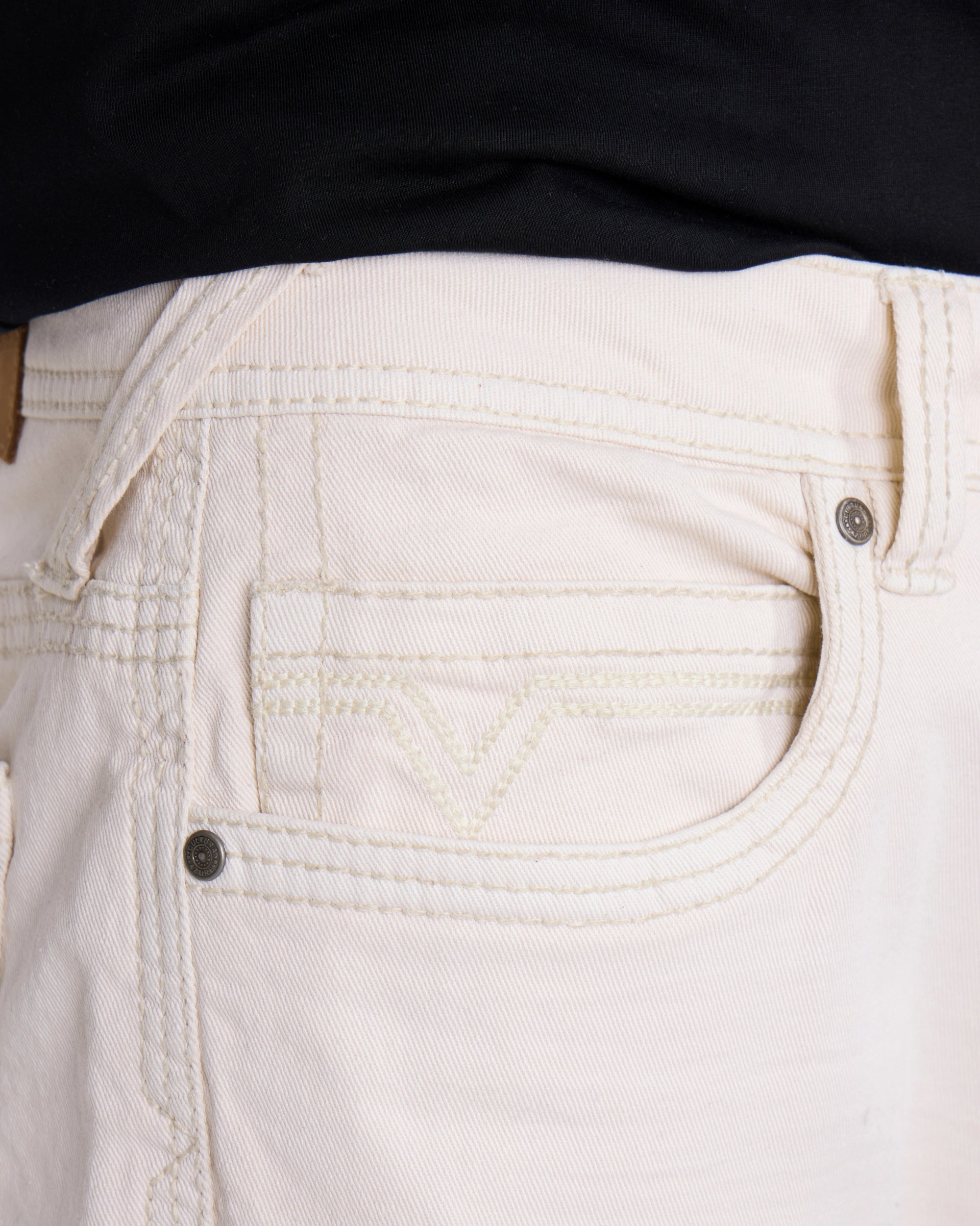 #CUDJM9100739 Saddle Stitch Relaxed Fit Western Color Jeans-thumbmail-15