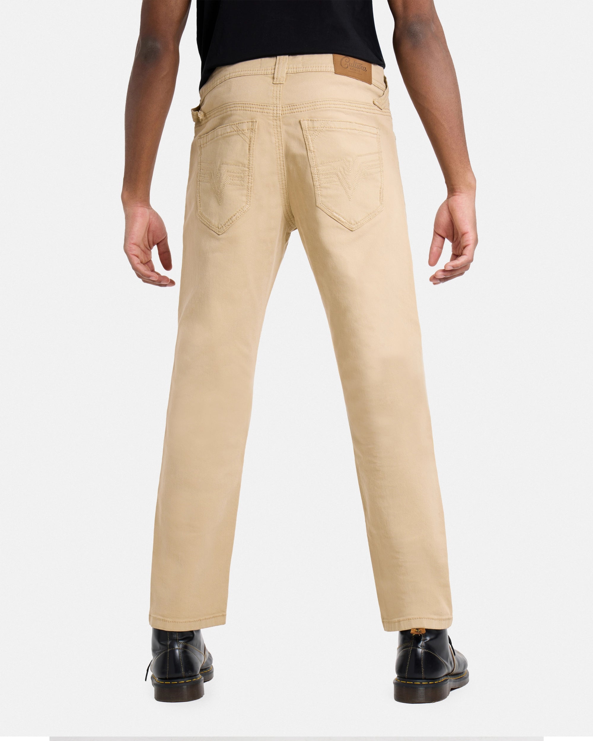 #CUDJM9100739 Saddle Stitch Relaxed Fit Western Color Jeans-thumbmail-18