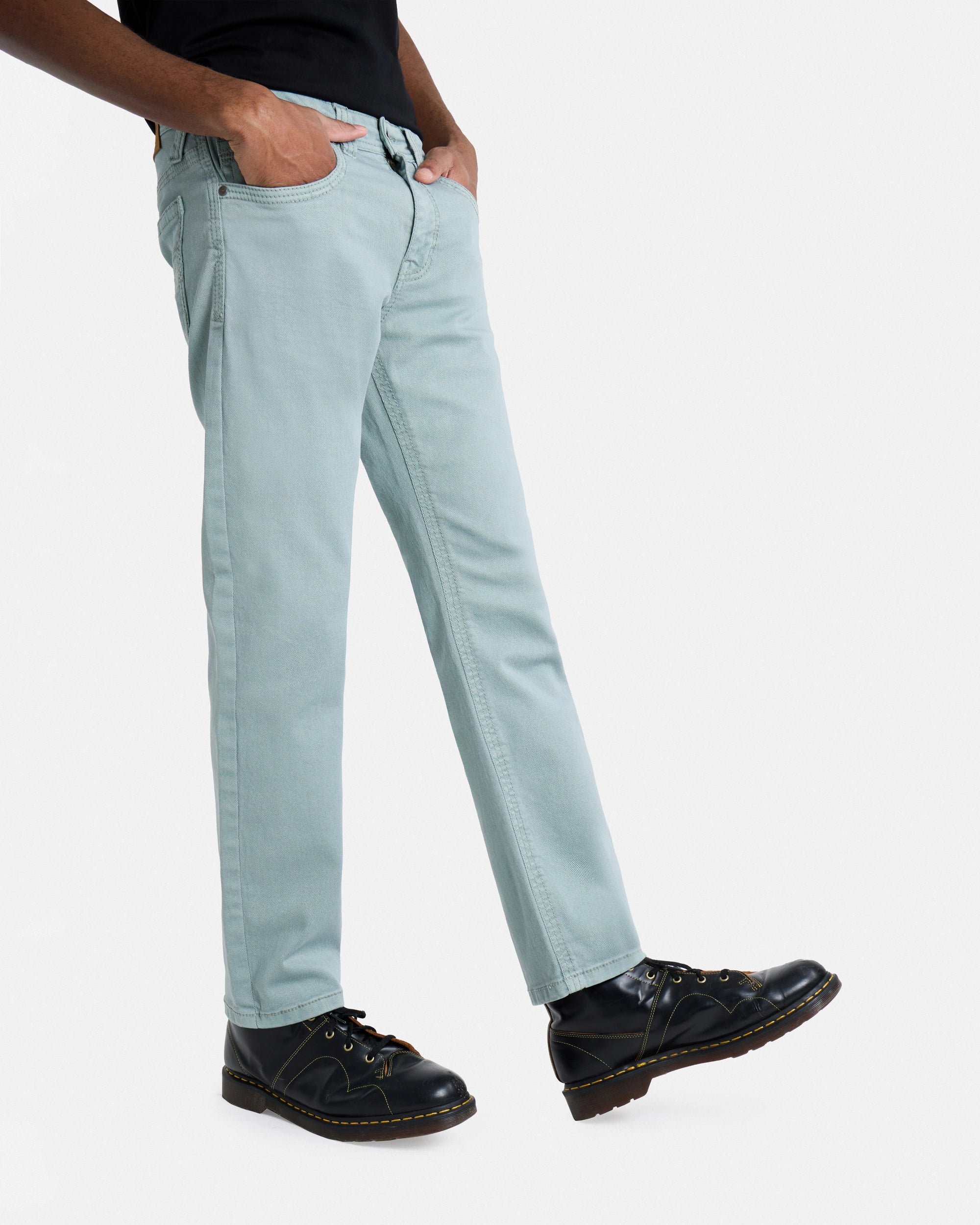 #CUDJM9100739 Saddle Stitch Relaxed Fit Western Color Jeans-thumbmail-27