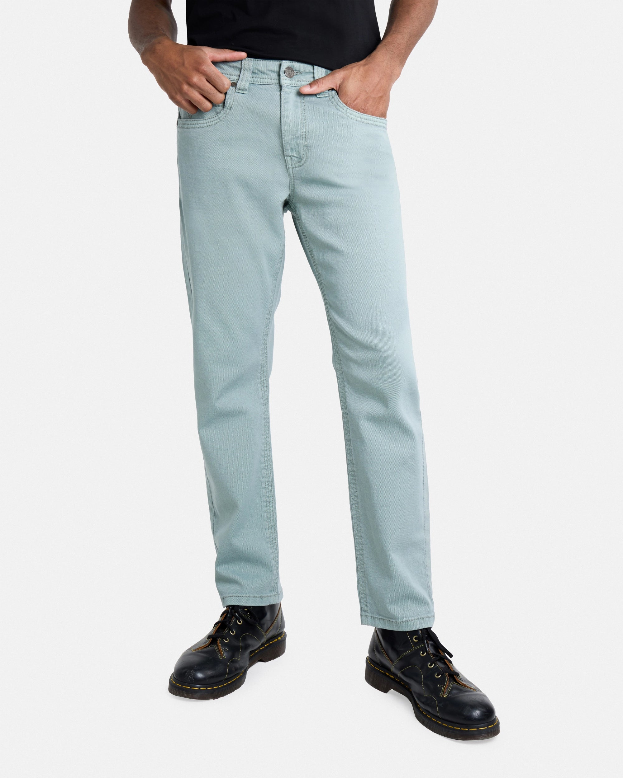 #CUDJM9100739 Saddle Stitch Relaxed Fit Western Color Jeans-thumbmail-29