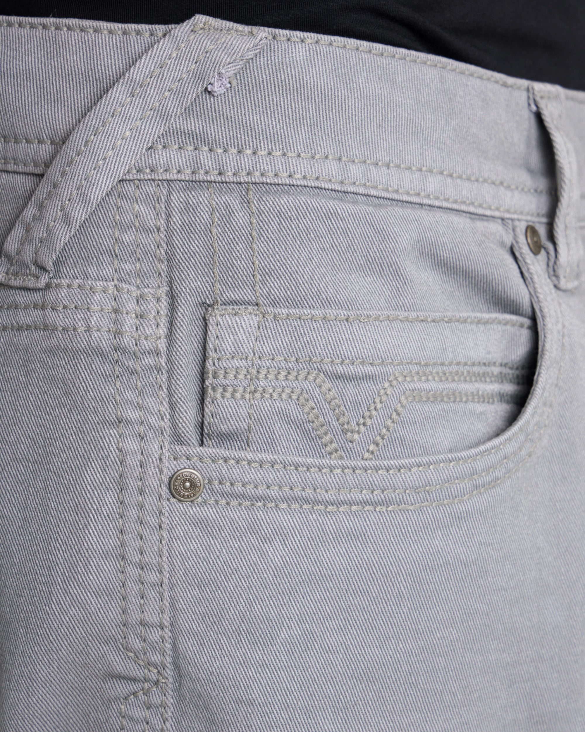 #CUDJM9100739 Saddle Stitch Relaxed Fit Western Color Jeans-thumbmail-39