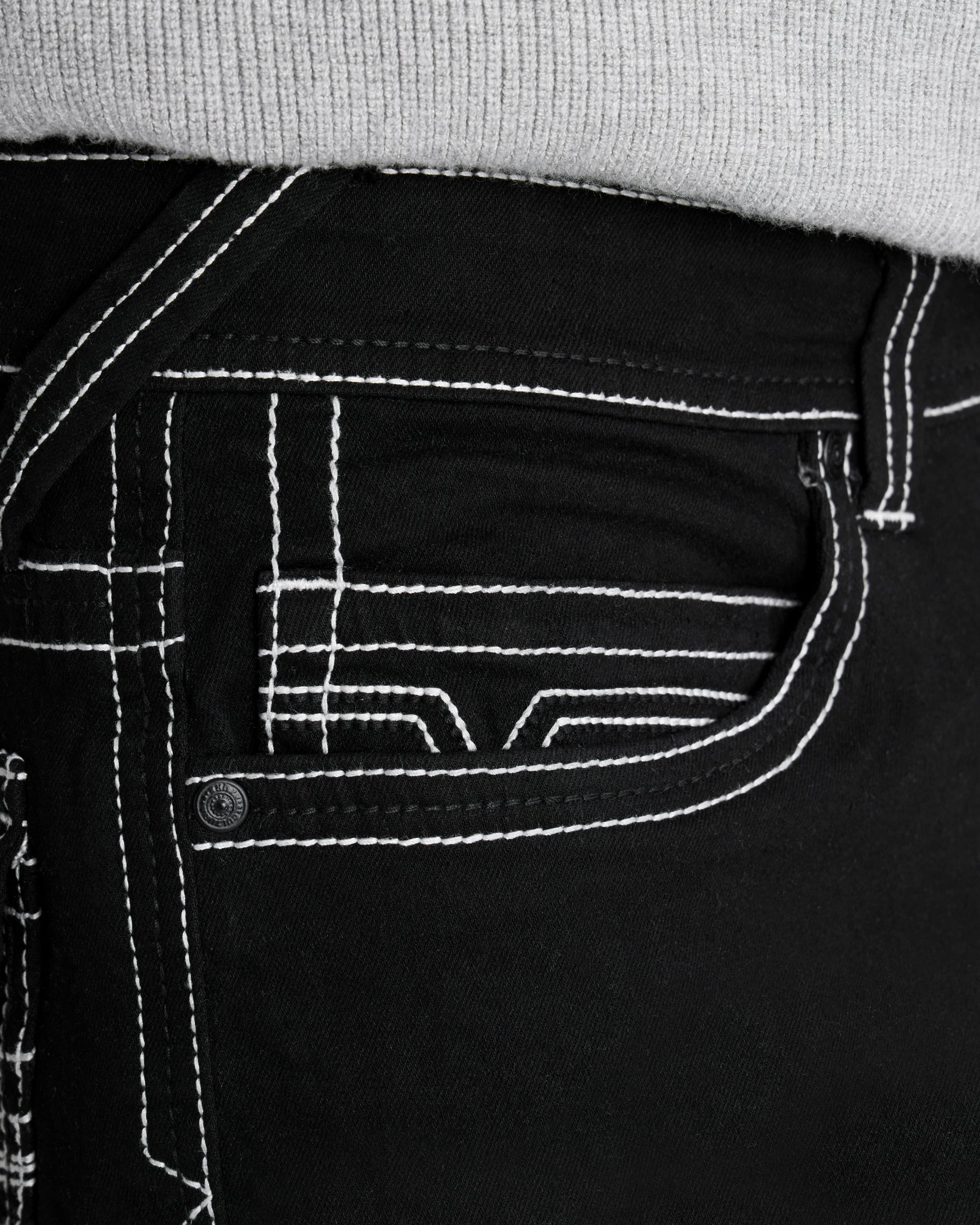 #CUDJM9100740 Saddle Stitch Relaxed Fit Color Western Jeans With Flap Pocket-thumbmail-7