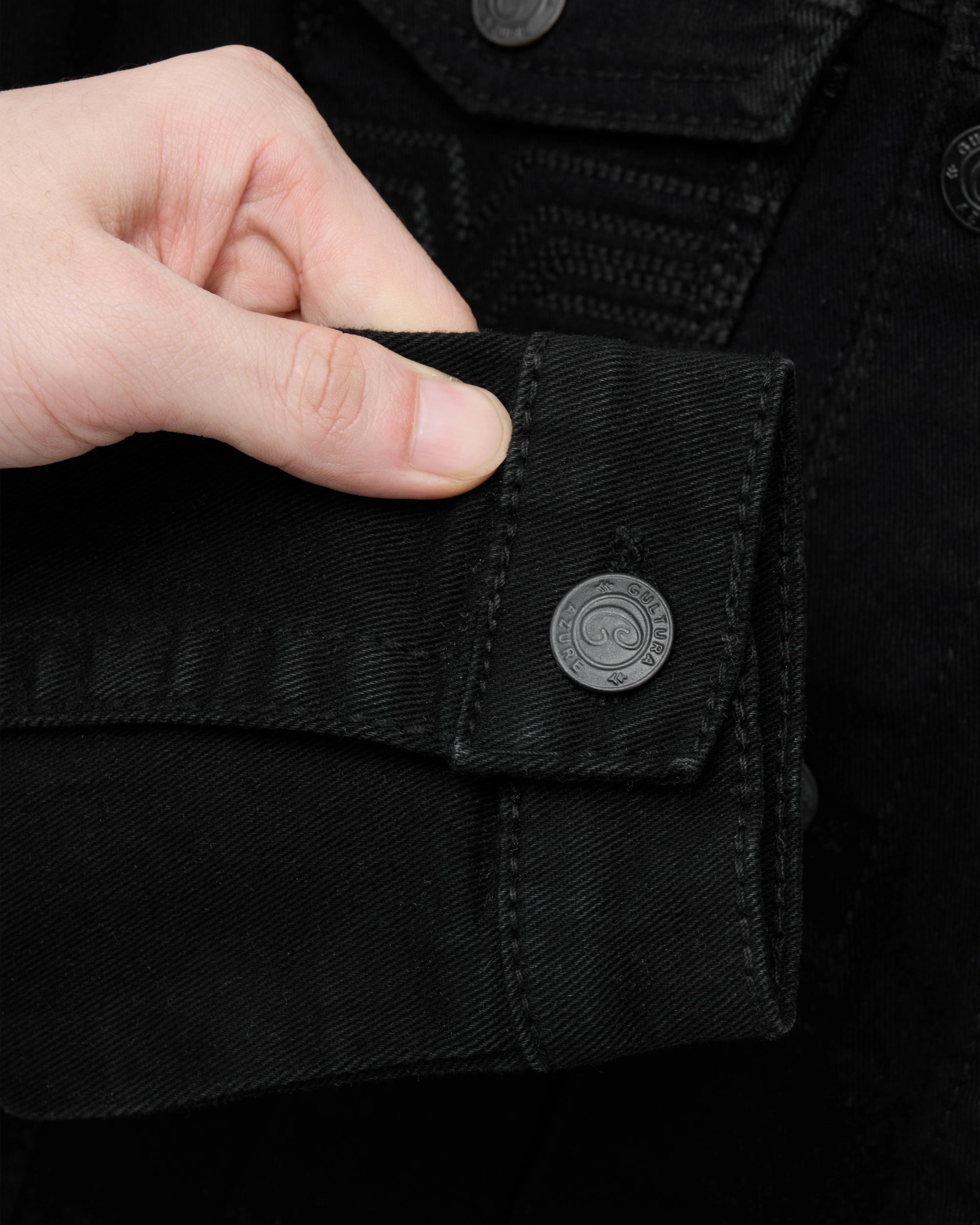 #CUJKB5100744 Boy's Saddle Stitch Color Denim Jacket With Flap Pocket-thumbmail-4