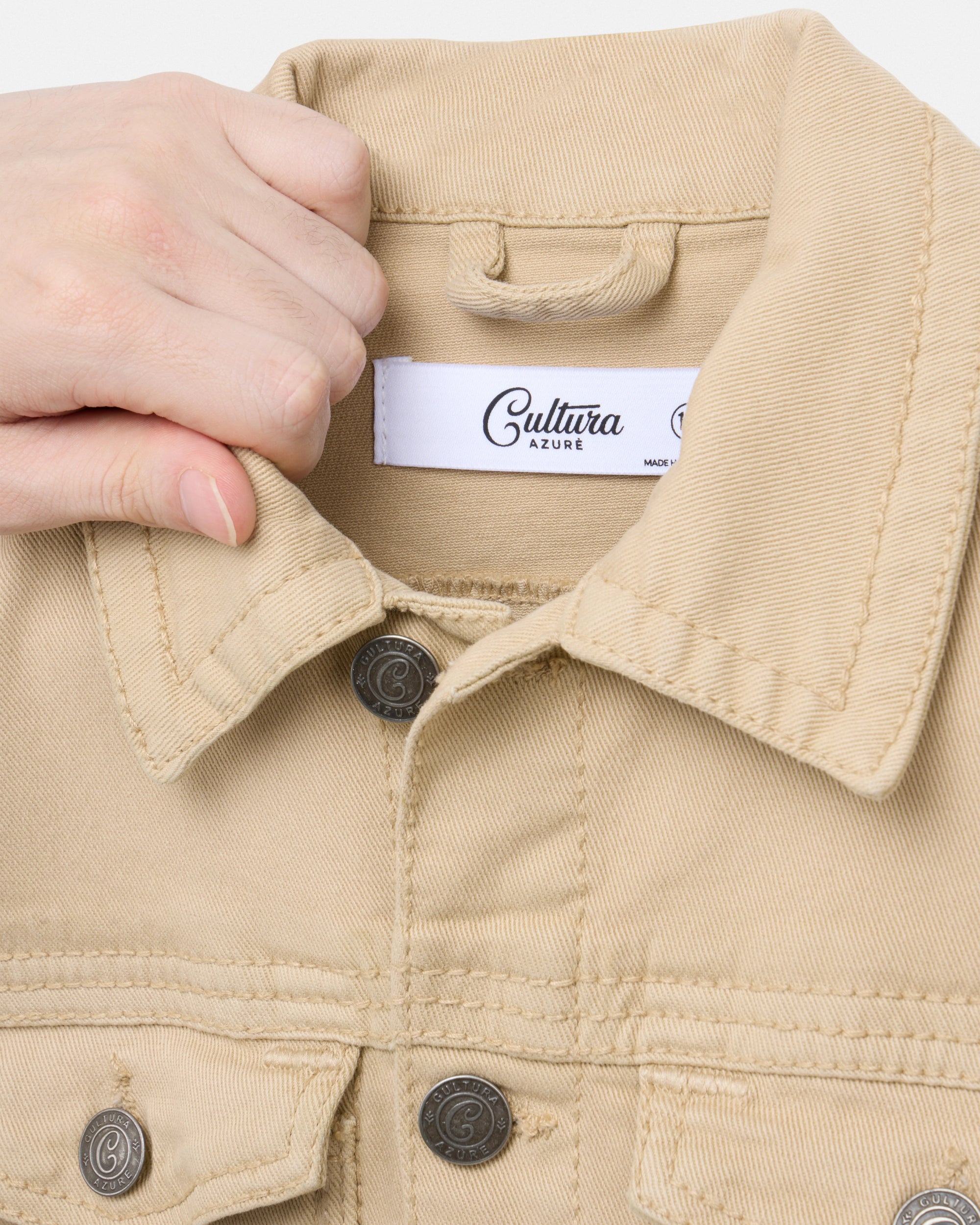 #CUJKB5100744 Boy's Saddle Stitch Color Denim Jacket With Flap Pocket-thumbmail-8