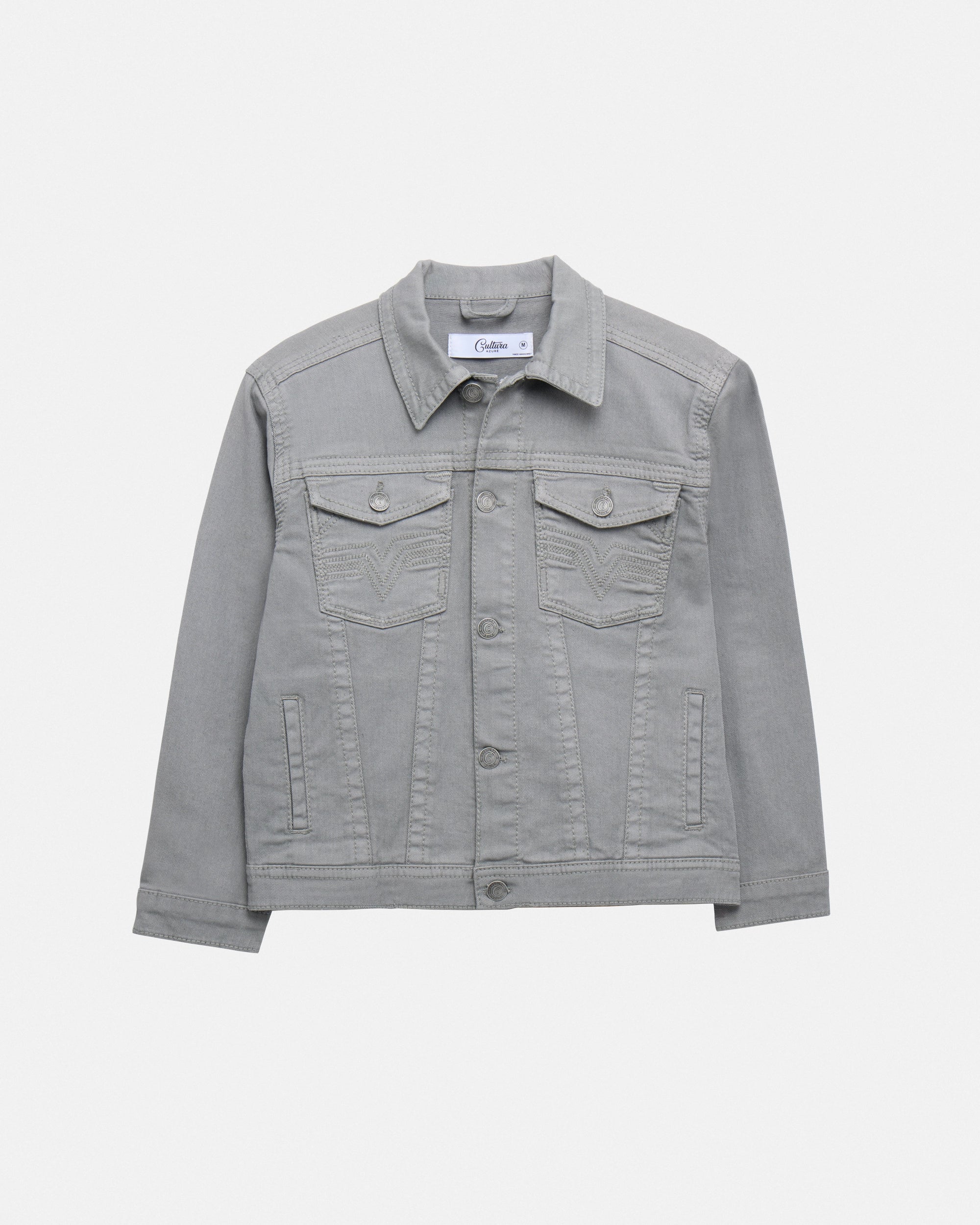 #CUJKB5100744 Boy's Saddle Stitch Color Denim Jacket With Flap Pocket-thumbmail-11