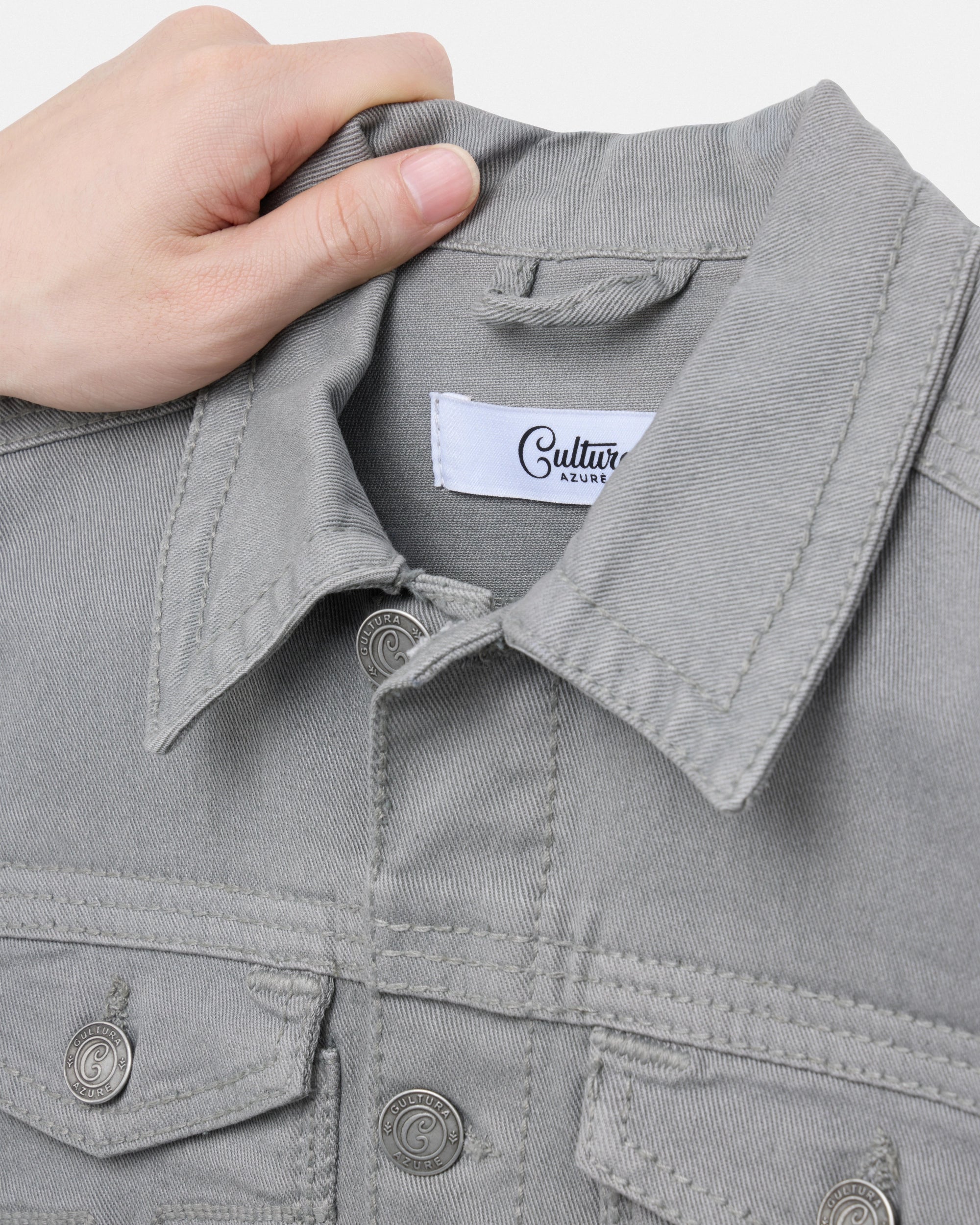 #CUJKB5100744 Boy's Saddle Stitch Color Denim Jacket With Flap Pocket-thumbmail-13