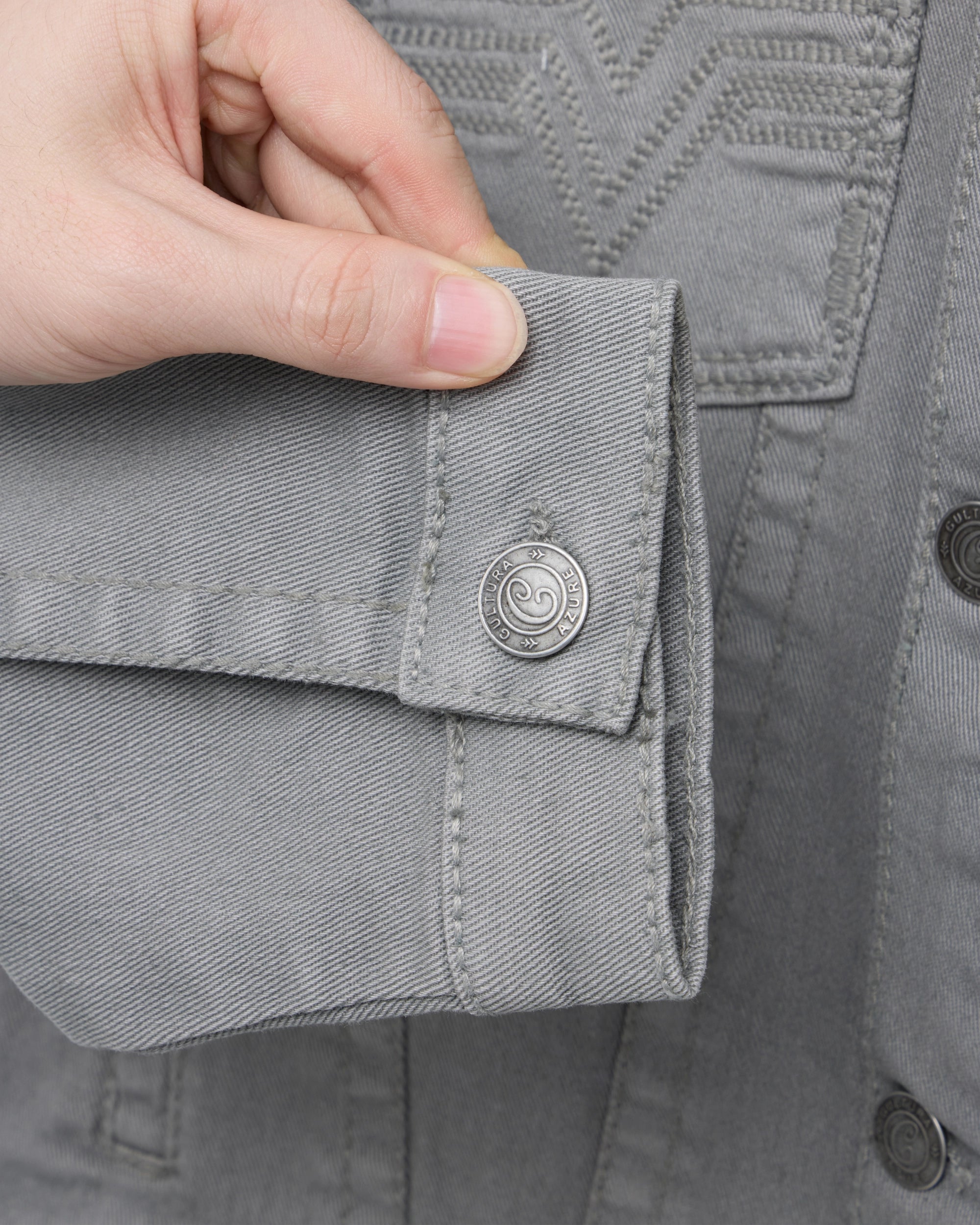 #CUJKB5100744 Boy's Saddle Stitch Color Denim Jacket With Flap Pocket-thumbmail-14