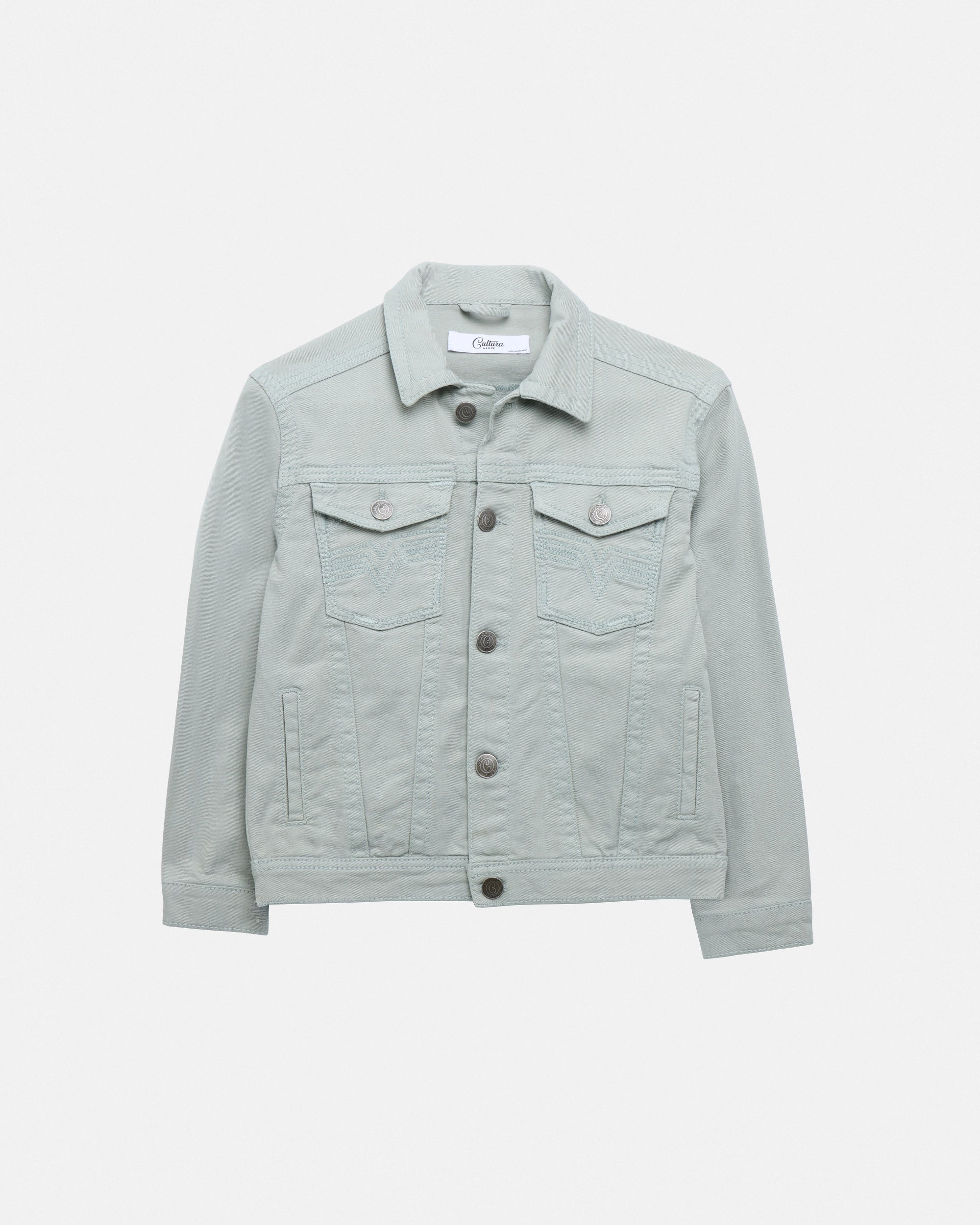 #CUJKB5100744 Boy's Saddle Stitch Color Denim Jacket With Flap Pocket-thumbmail-16