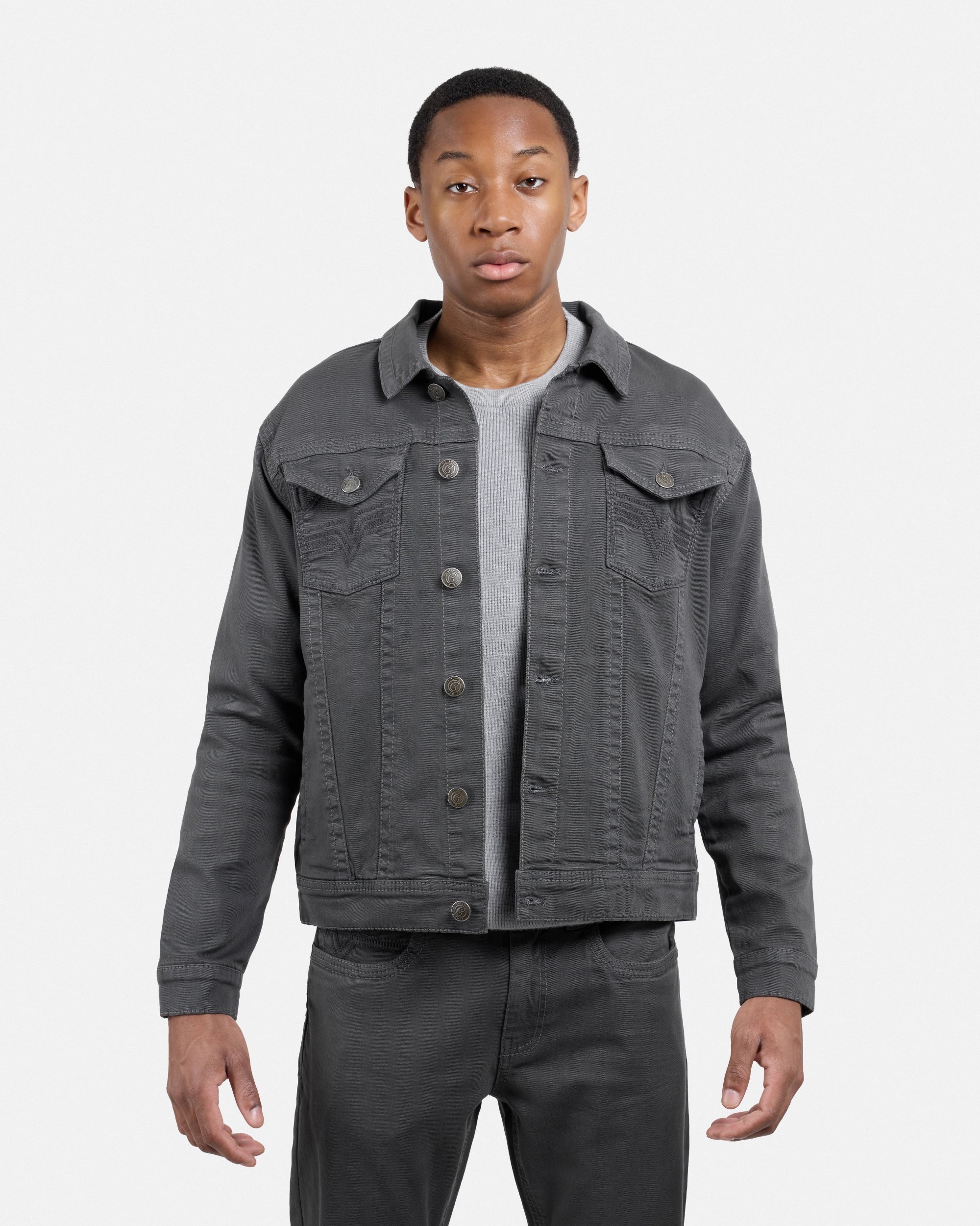 #CUJKM5100742 Saddle Stitch Trucker Color Denim Jacket-thumbmail-10