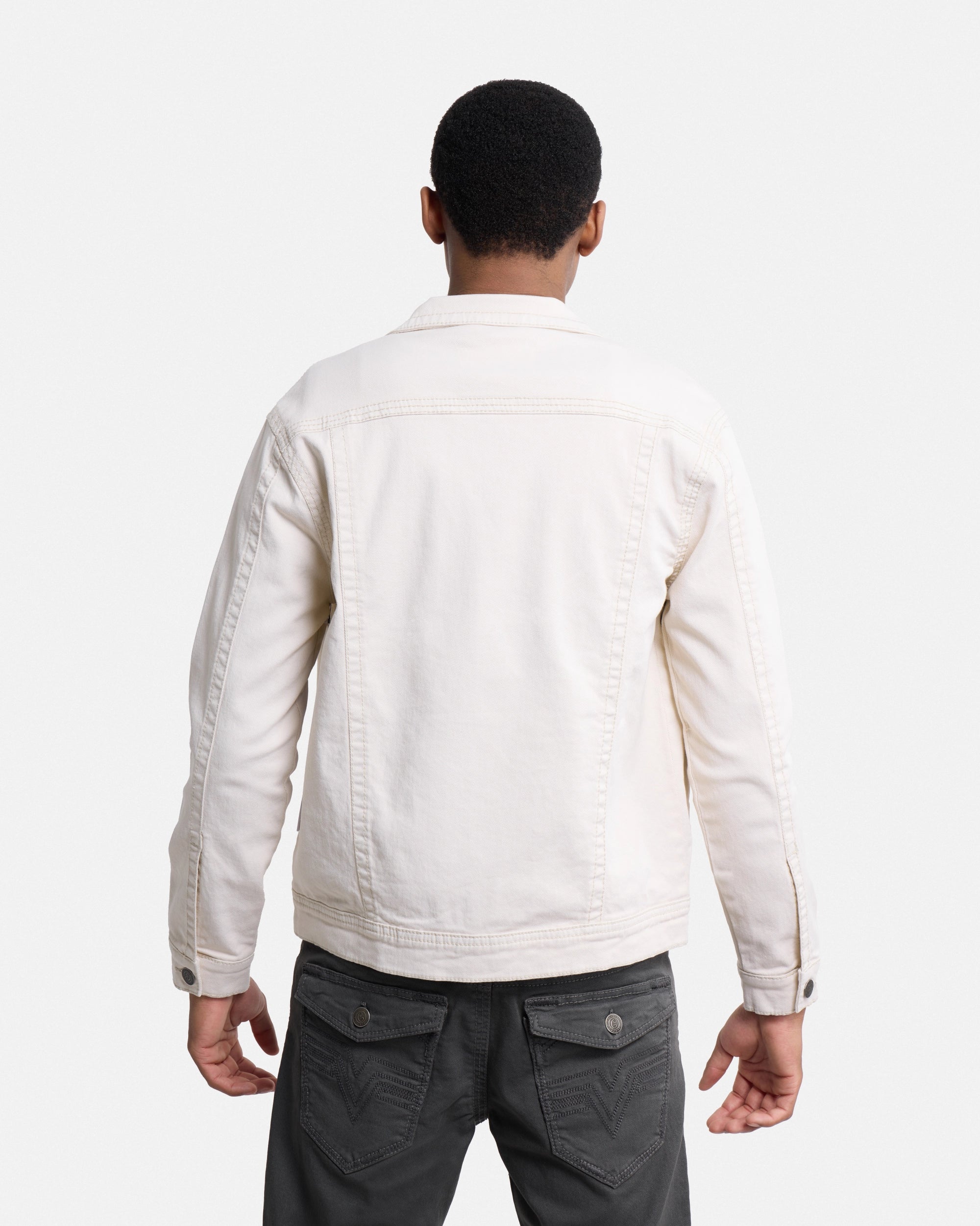 #CUJKM5100742 Saddle Stitch Trucker Color Denim Jacket-thumbmail-20