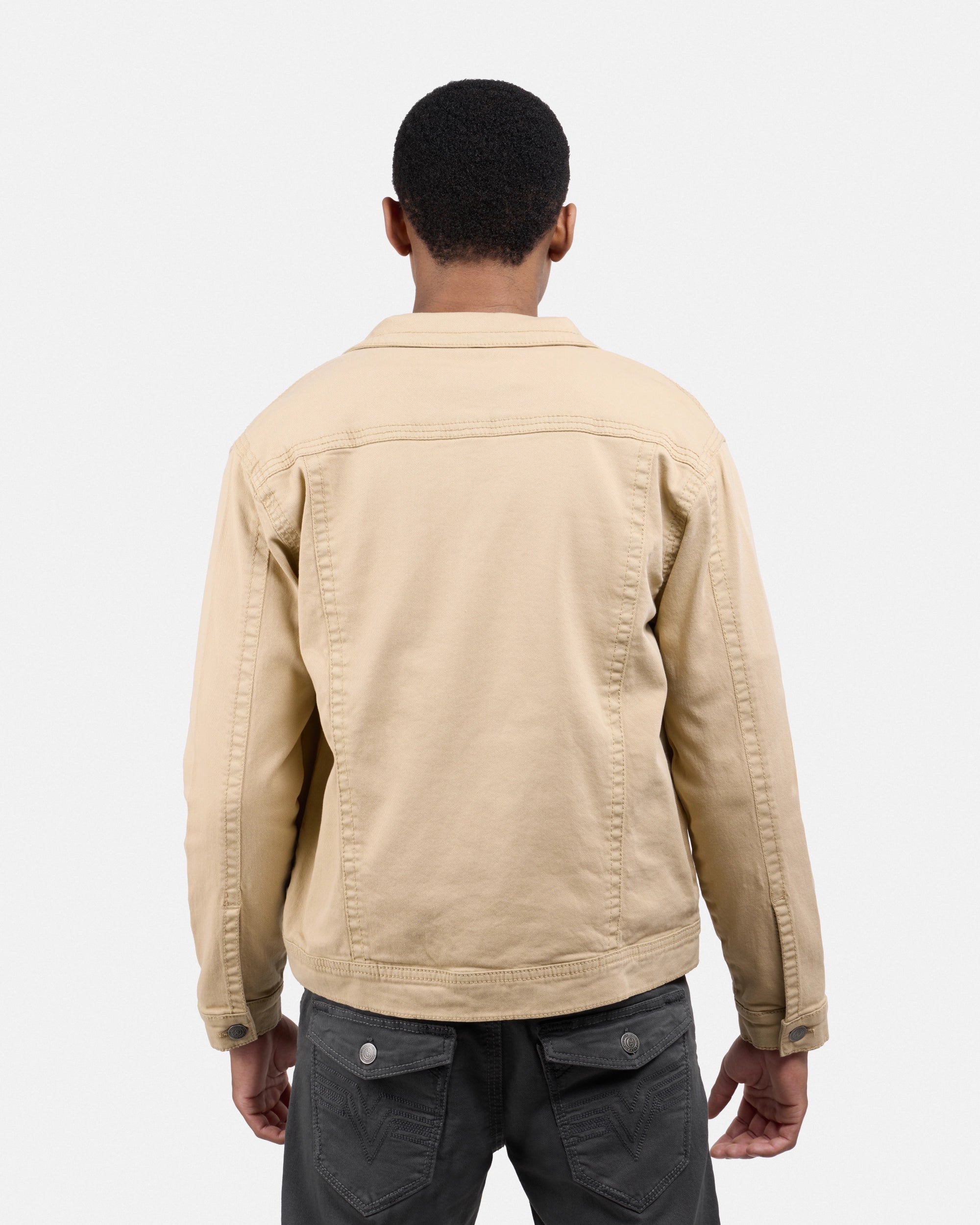 #CUJKM5100742 Saddle Stitch Trucker Color Denim Jacket-thumbmail-29