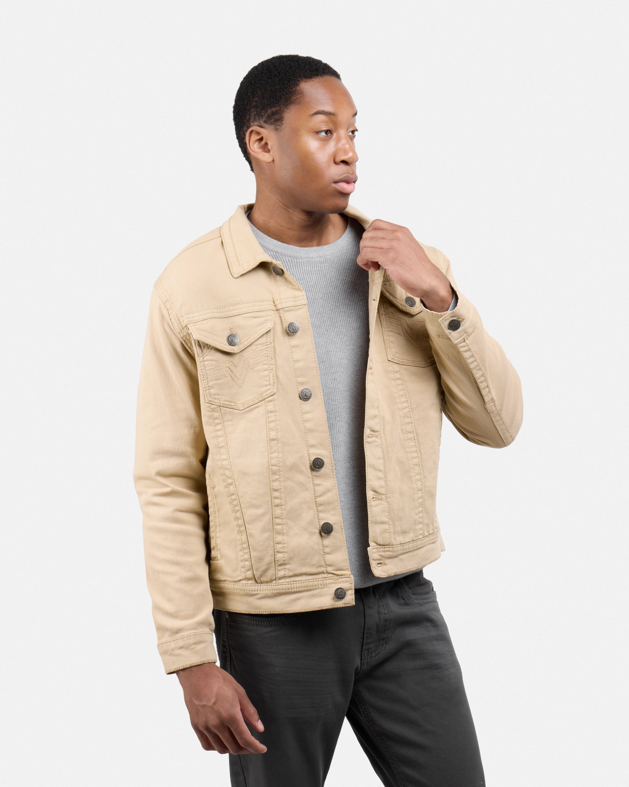 XRAY Jeans Men's Saddle Stitch Denim Jacket - Natural