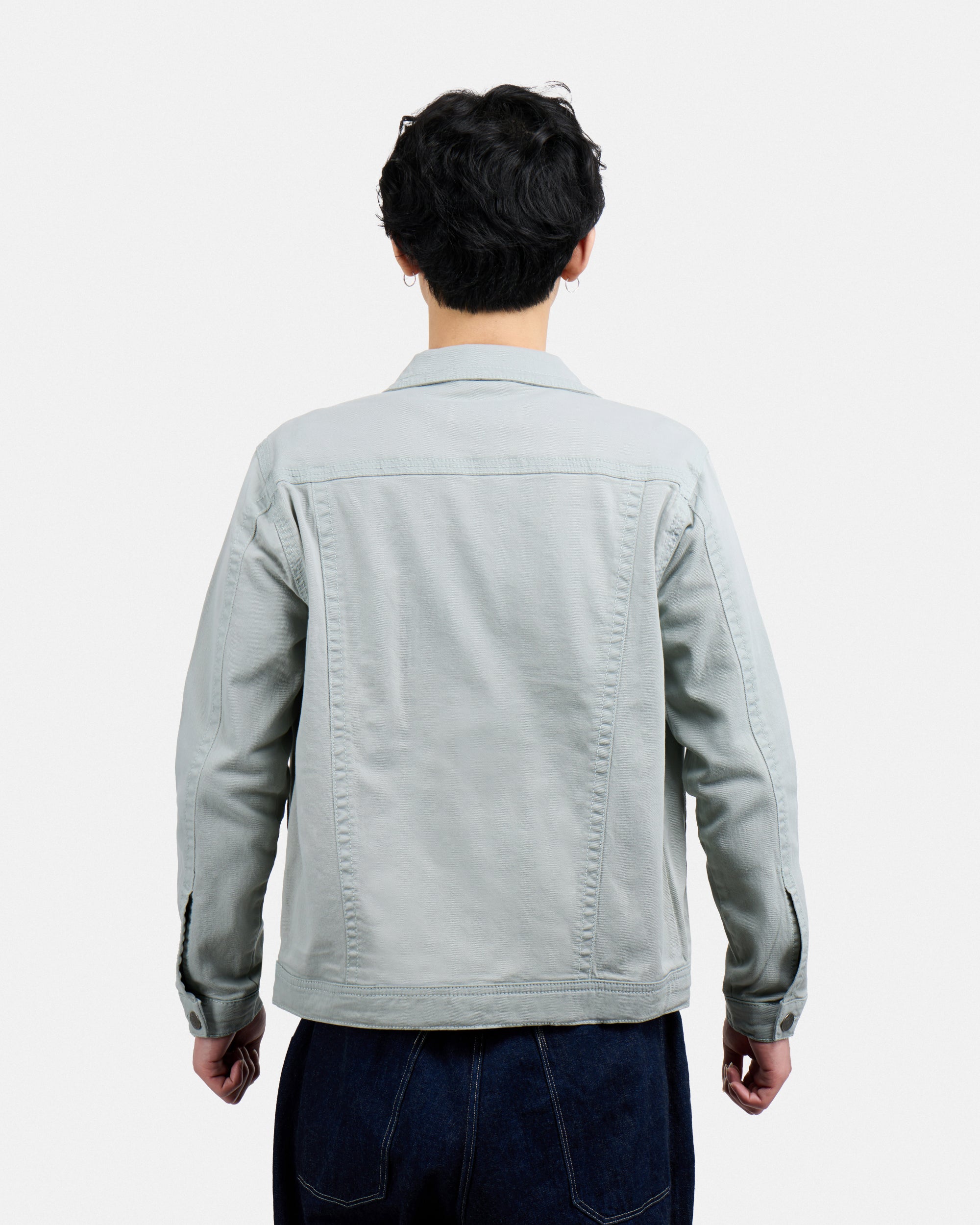 #CUJKM5100742 Saddle Stitch Trucker Color Denim Jacket-thumbmail-41