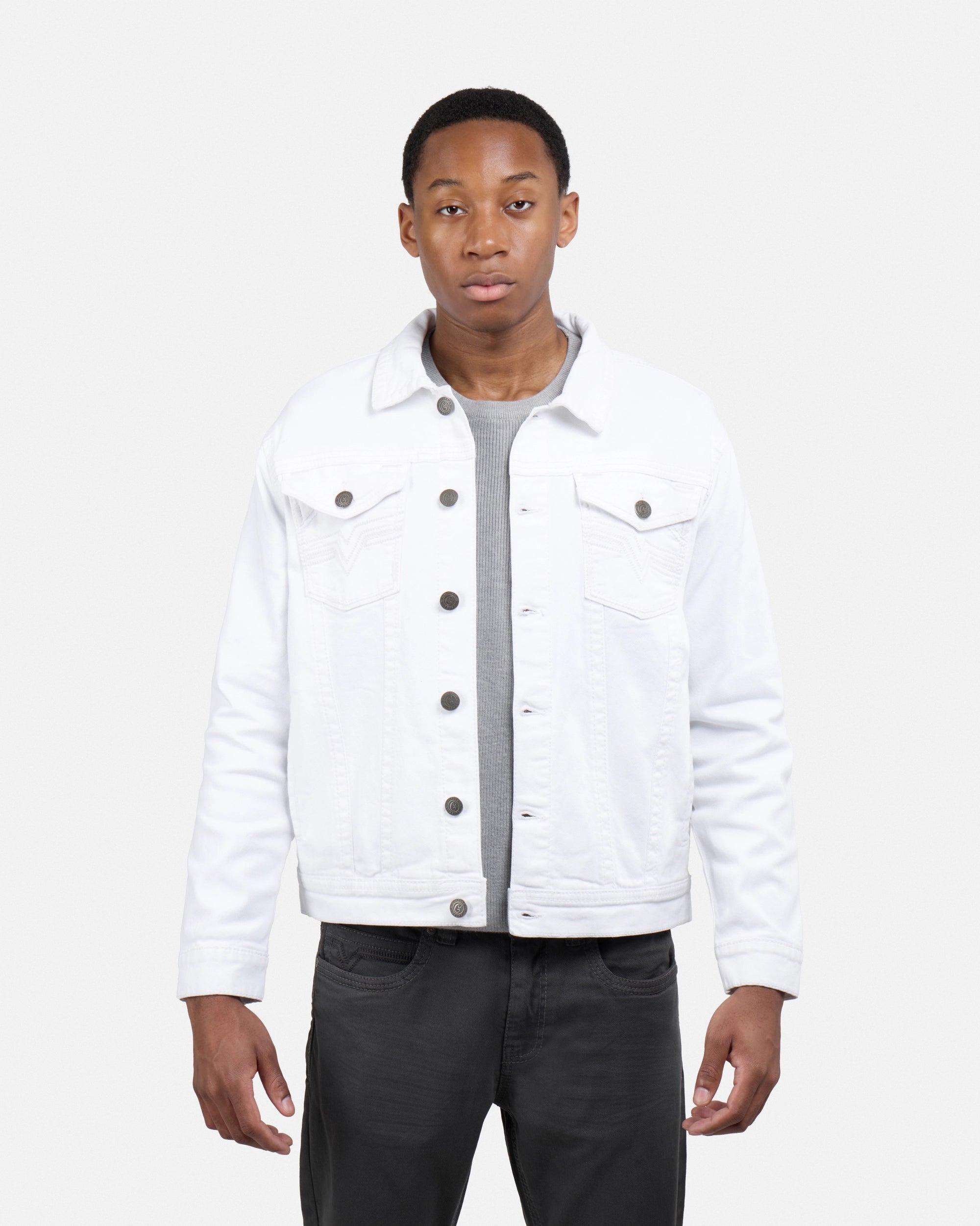 #CUJKM5100742 Saddle Stitch Trucker Color Denim Jacket-thumbmail-45
