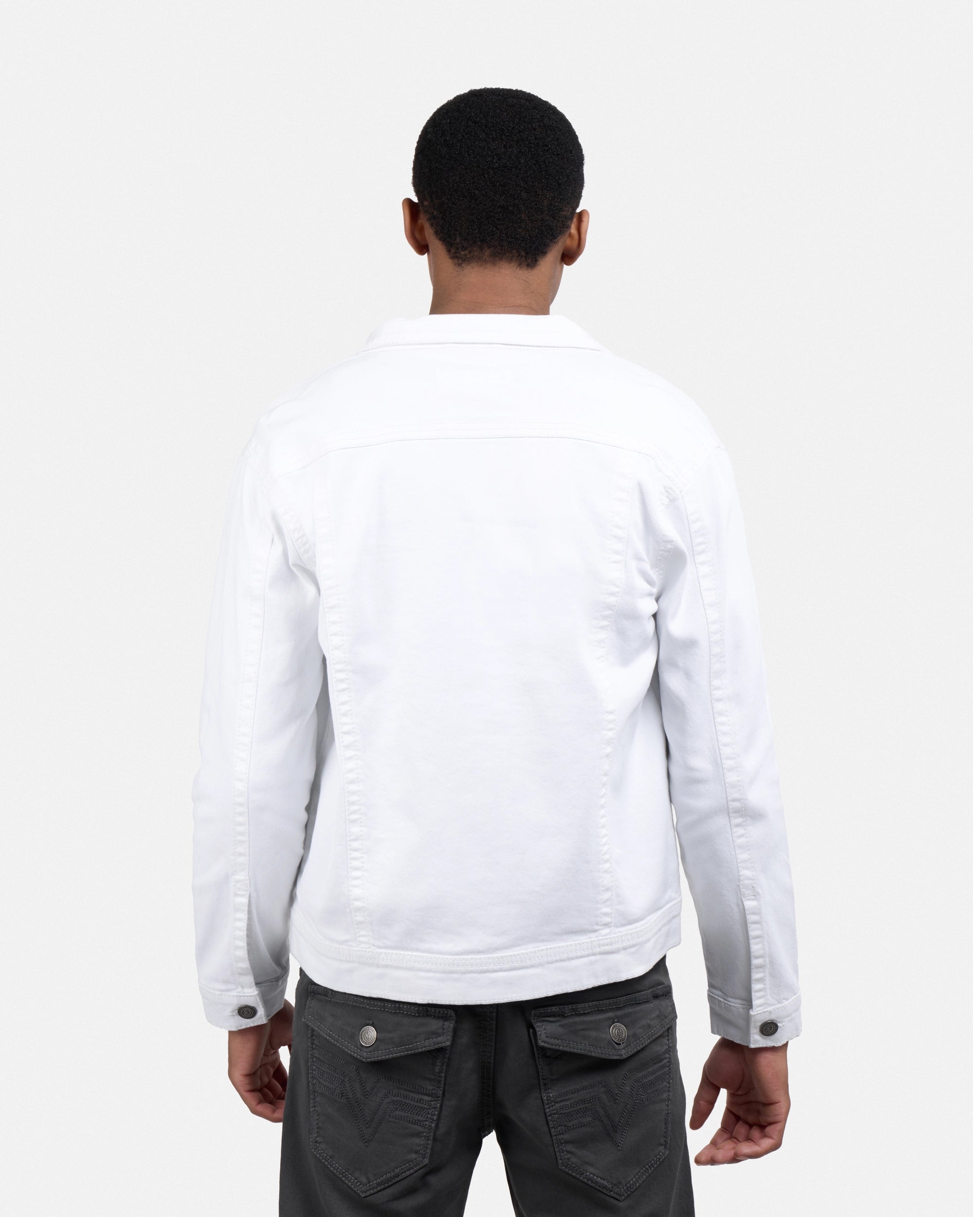 #CUJKM5100742 Saddle Stitch Trucker Color Denim Jacket-thumbmail-46