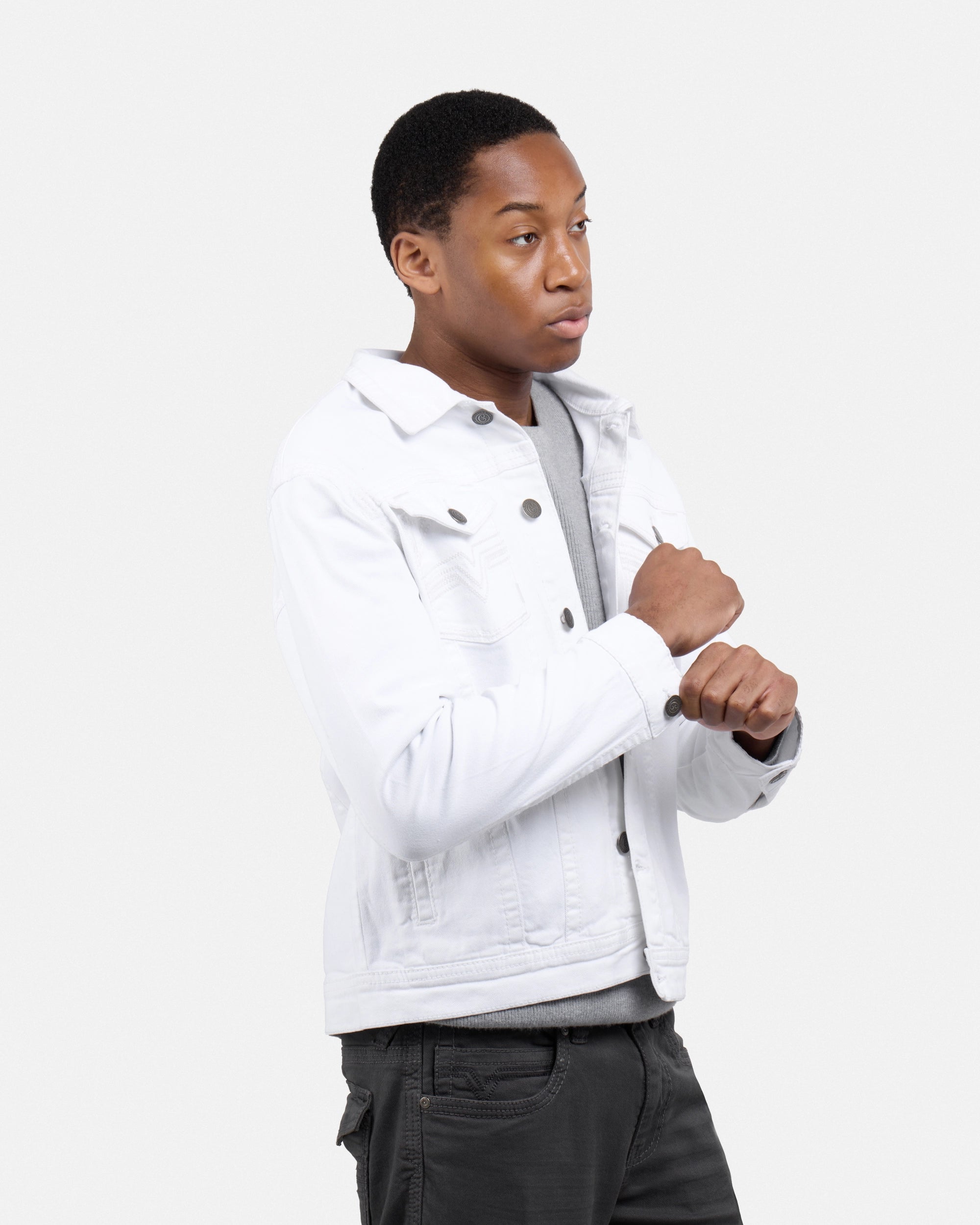 #CUJKM5100742 Saddle Stitch Trucker Color Denim Jacket-thumbmail-47