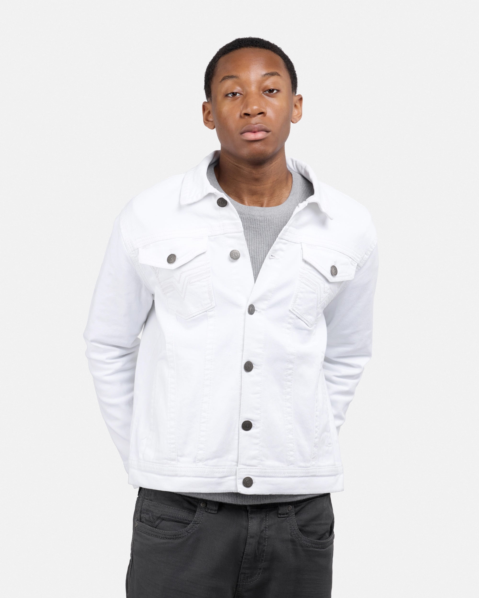 #CUJKM5100742 Saddle Stitch Trucker Color Denim Jacket-thumbmail-50