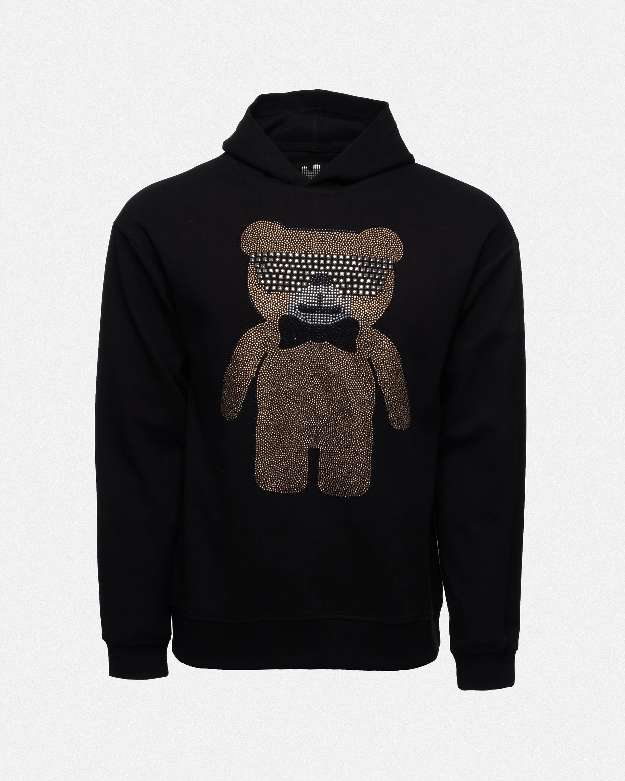 HONEY &amp; BEAR HOODIE JUEMI ジュエミ HTFH-30087 Rhinestone Bear Pullover Hoodie – X-RAY JEANS