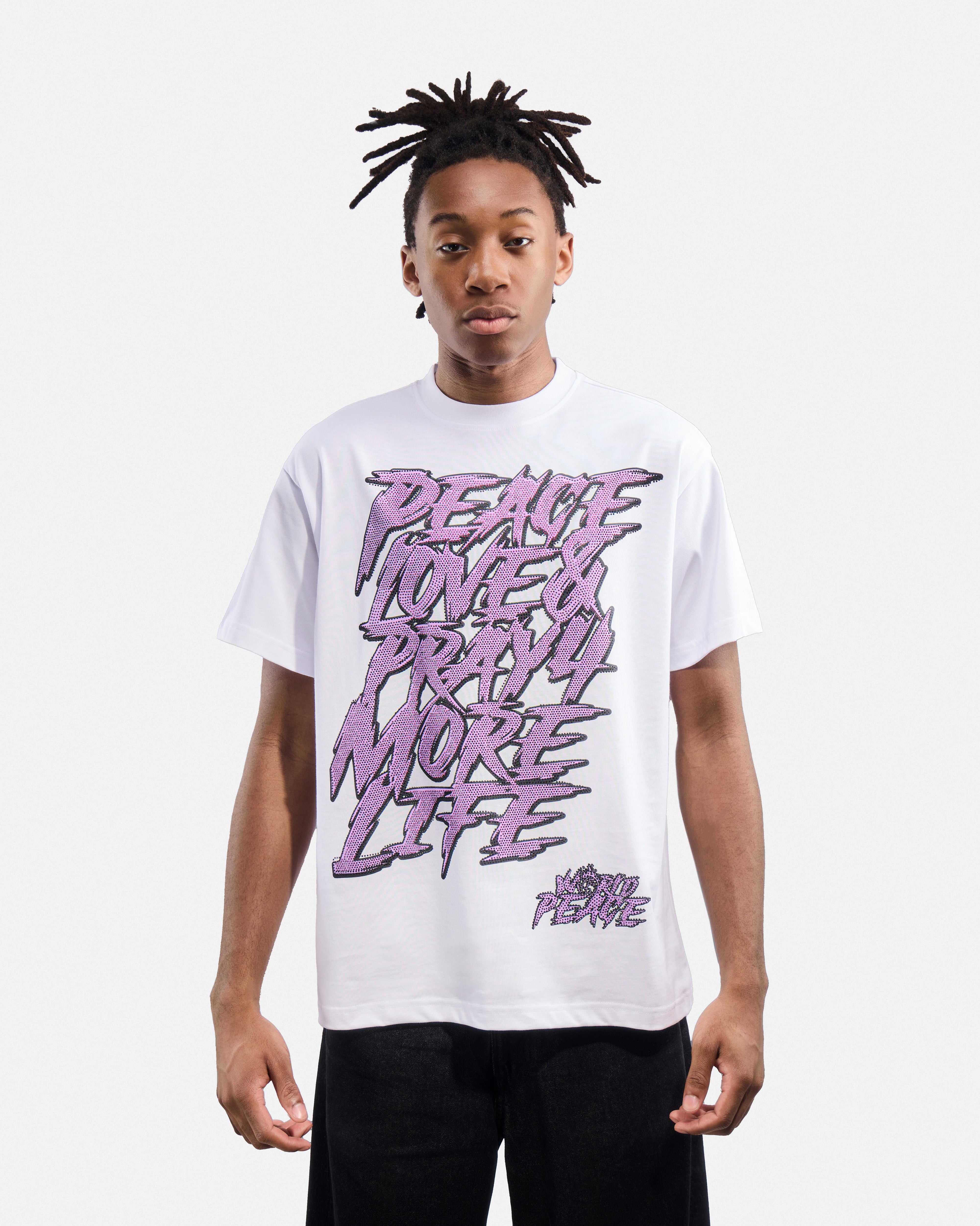 Men's Oversized Rhinestone Graphic T-Shirt_Path To Heal