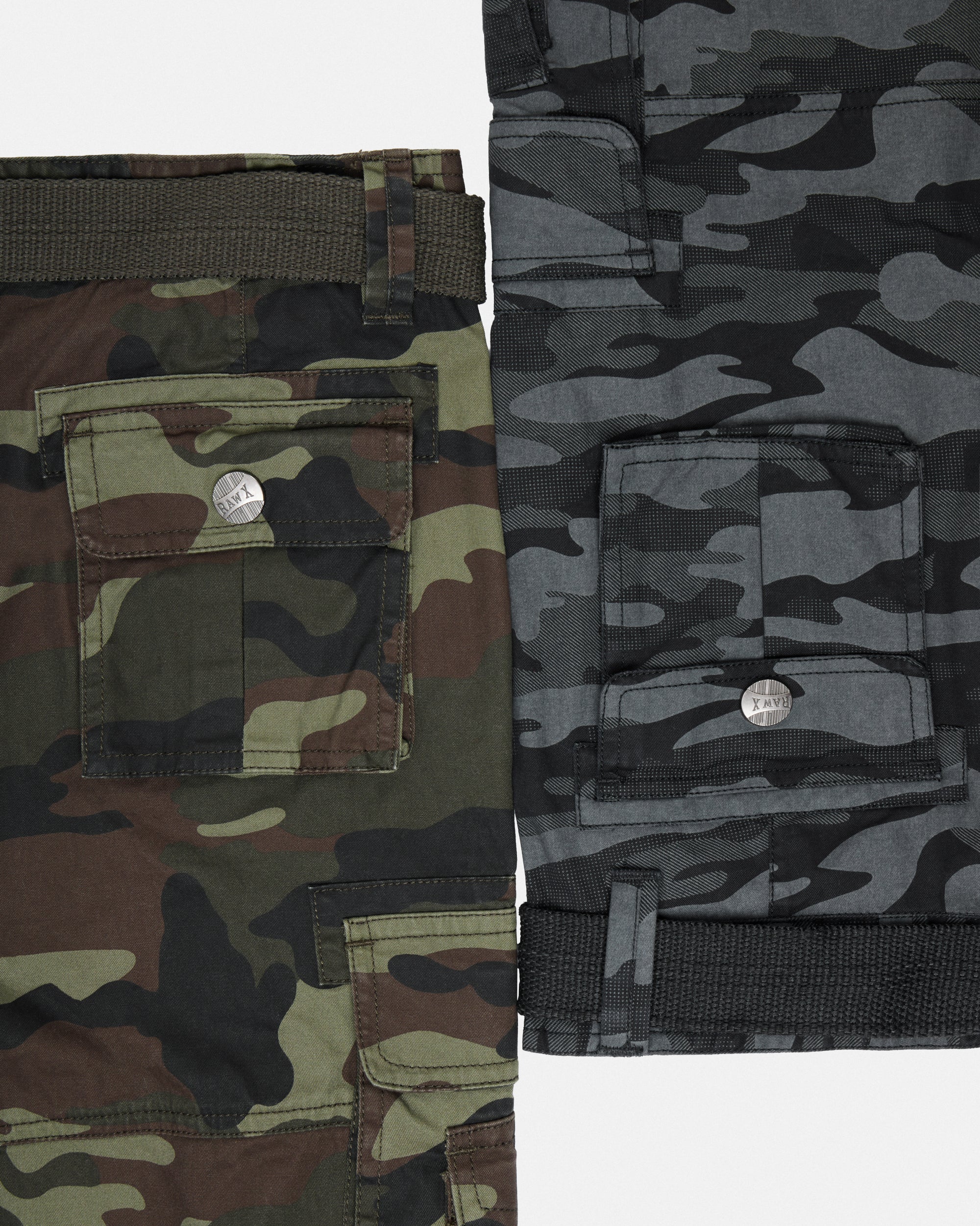 #KBS-1001 Little Boy's 4-7 2-Piece Combo Belted Twill Cargo Shorts-thumbmail-5
