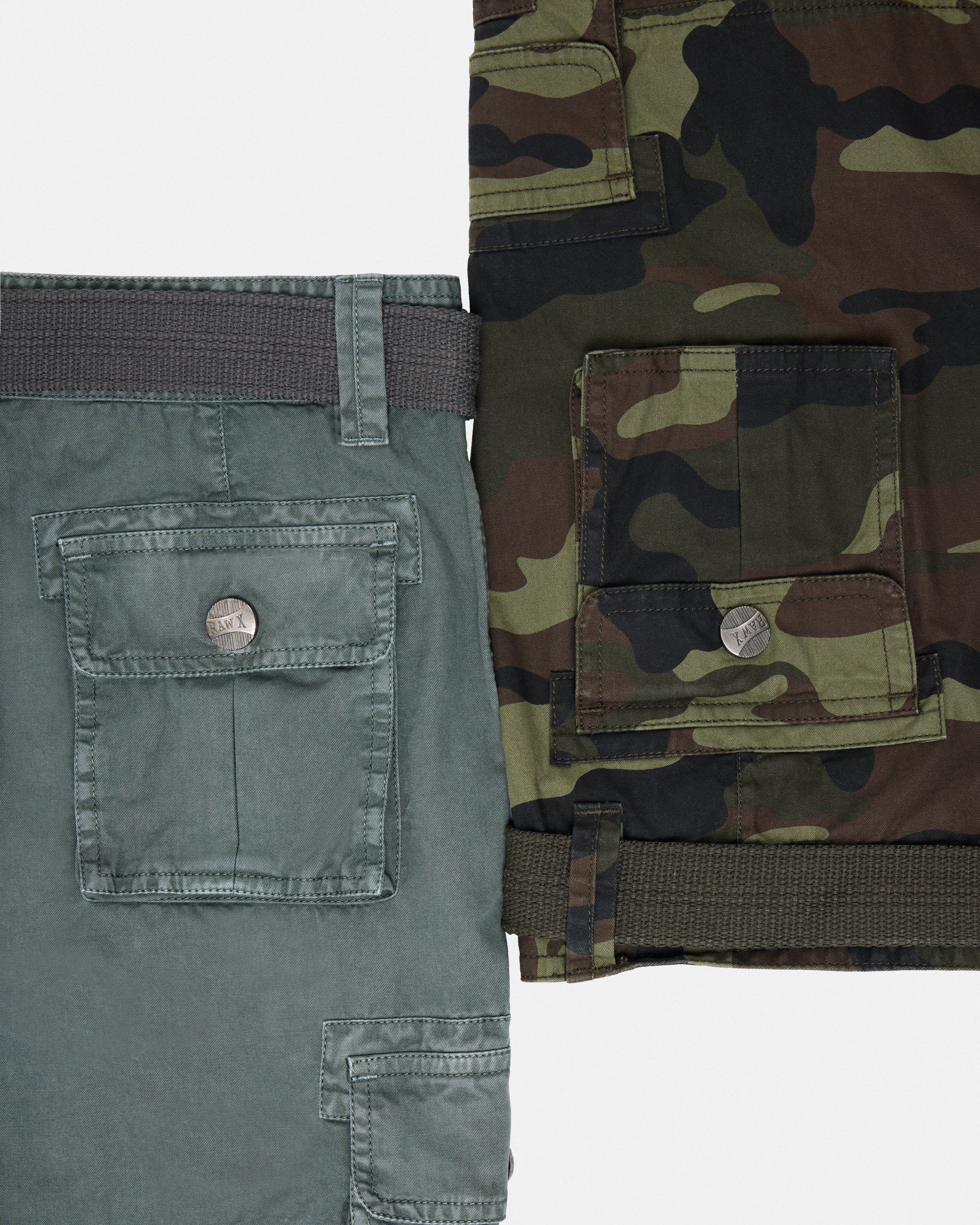 #KBS-1001 Little Boy's 4-7 2-Piece Combo Belted Twill Cargo Shorts-thumbmail-10